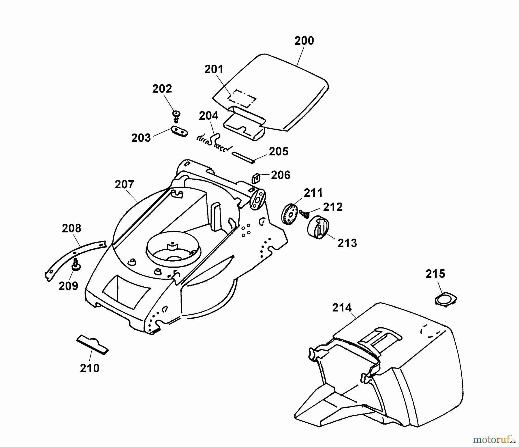  Wolf-Garten Electric mower Esprit 36 E 4906683 Series A  (2003) Deck housing