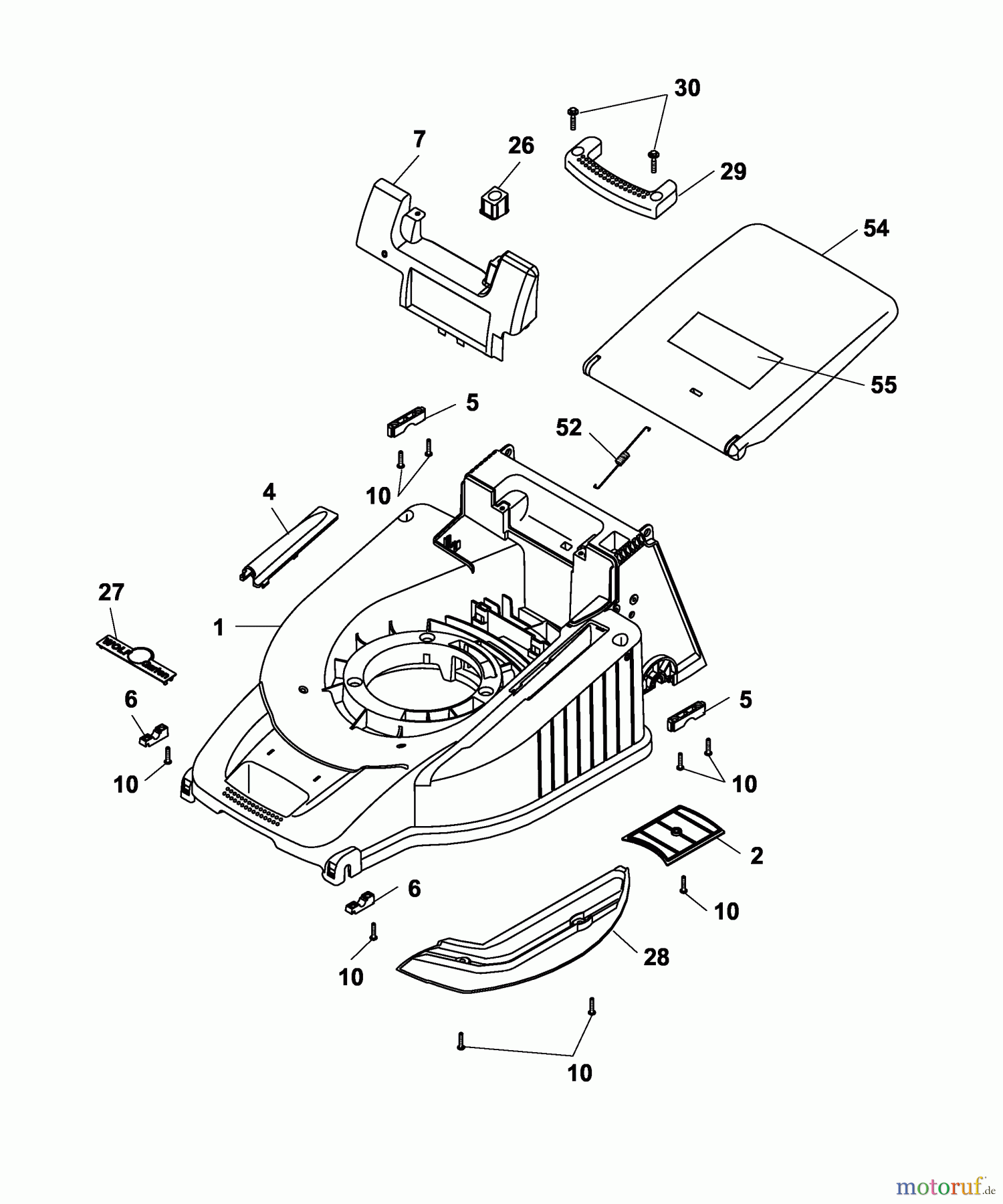  Wolf-Garten Petrol mower Esprit 40 B 4001000 Series B-D  (2003) Deck housing