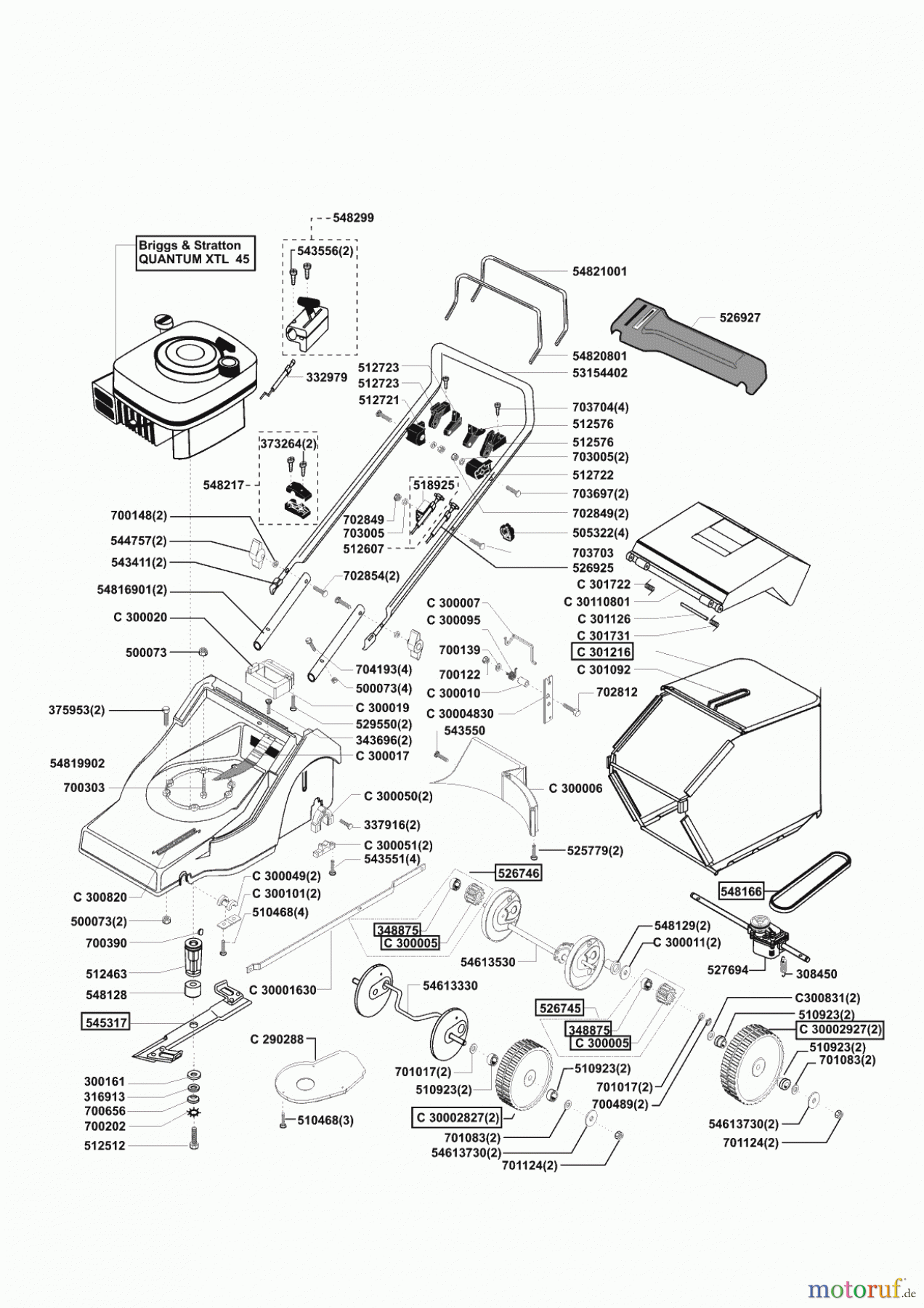  Concord Gartentechnik Benzinrasenmäher 4600 BR vor 03/1999 Seite 1