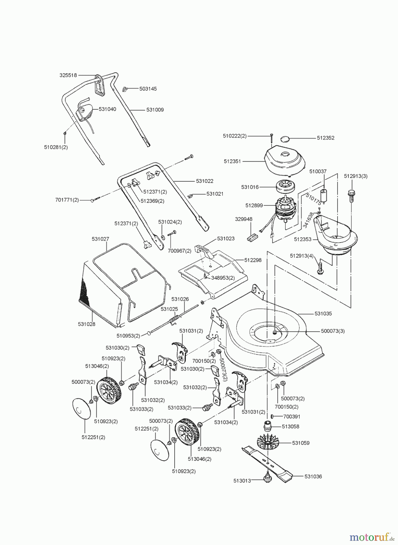  Orion Gartentechnik Elektrorasenmäher 460 E  00/0 Seite 1