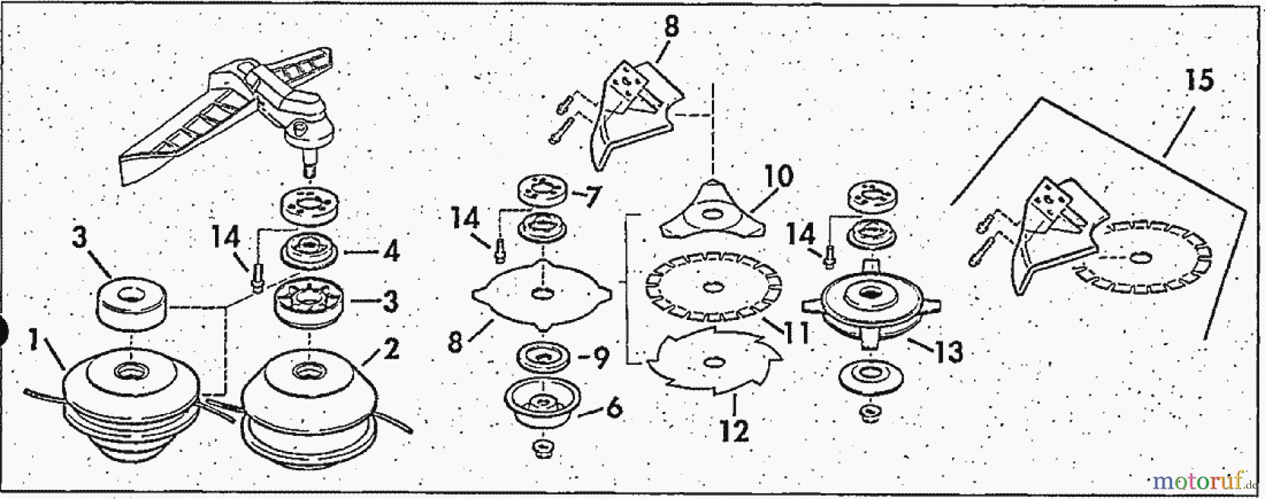  Solo by AL-KO Gartentechnik Motorsensen 134 ET 091993 Druck 9 134 700 09/1993 [SN: ET 091993 Druck 9 134 700] - 08/1997 [SN: ET 081997 Druck 9 134 701] Seite 14