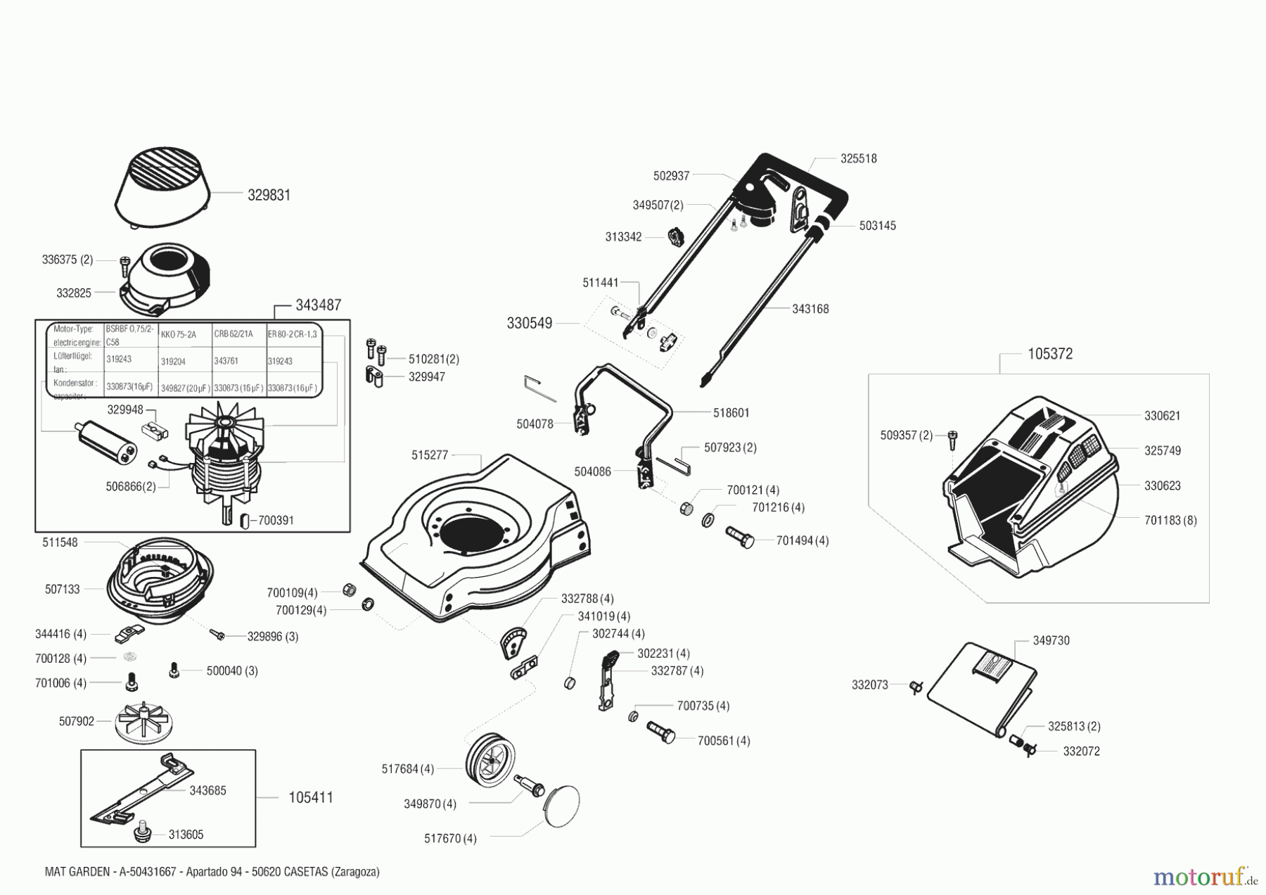  Gardol Gartentechnik Elektrorasenmäher 400 E Seite 1