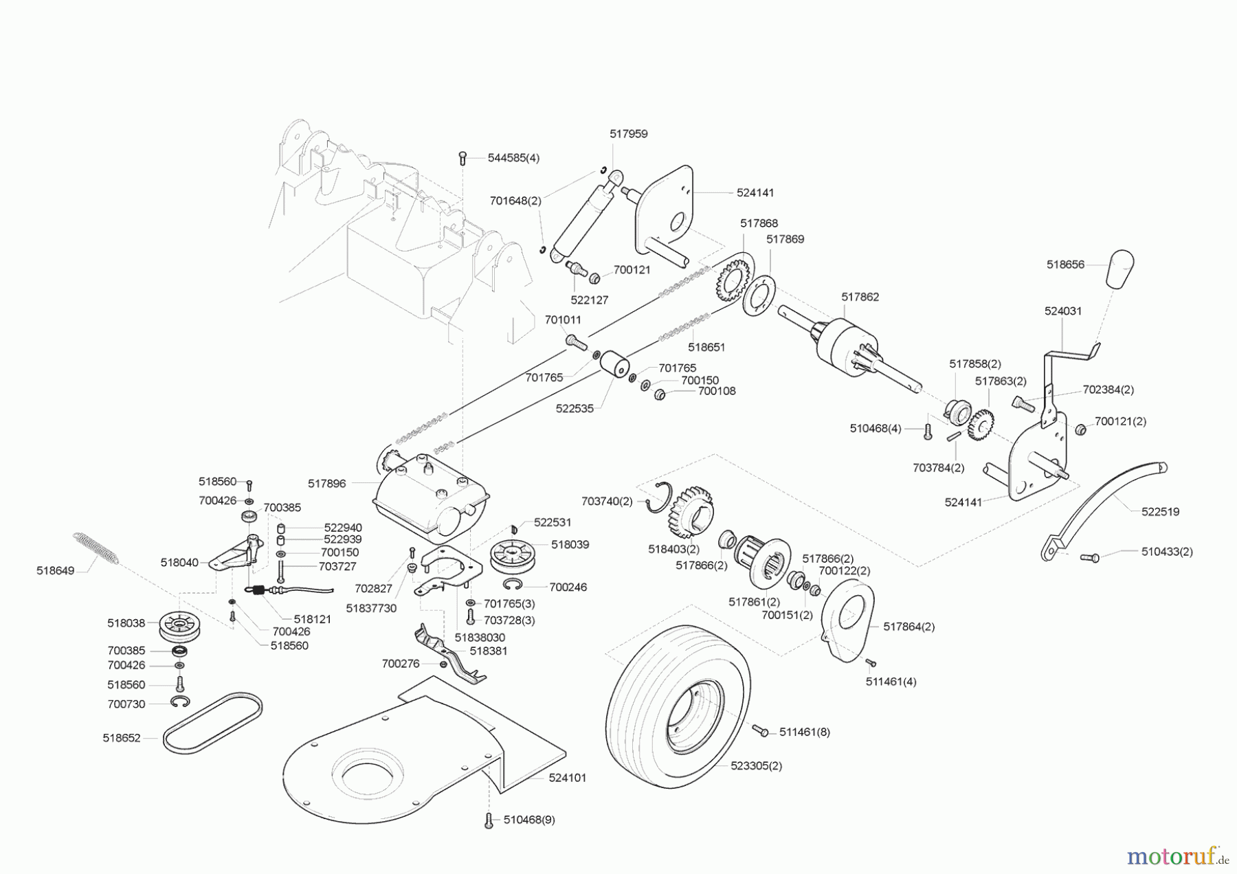  Master Gartentechnik Aufsitzmäher 8-55  ab 11/1996 Seite 4