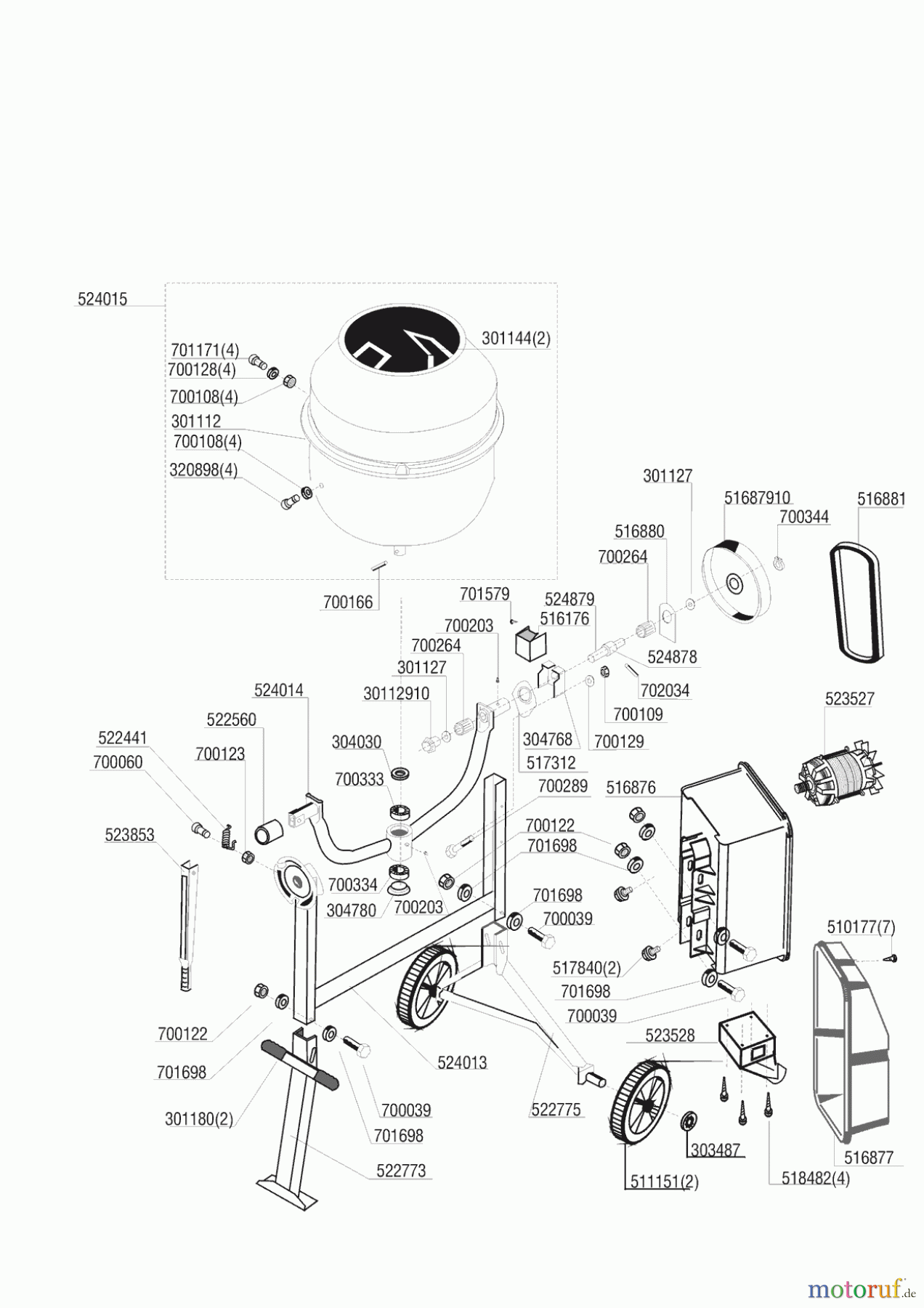  AL-KO Heimwerkertechnik Betonmörtelmaschinen Euro 1200/400 SK2  03/1997 Seite 1