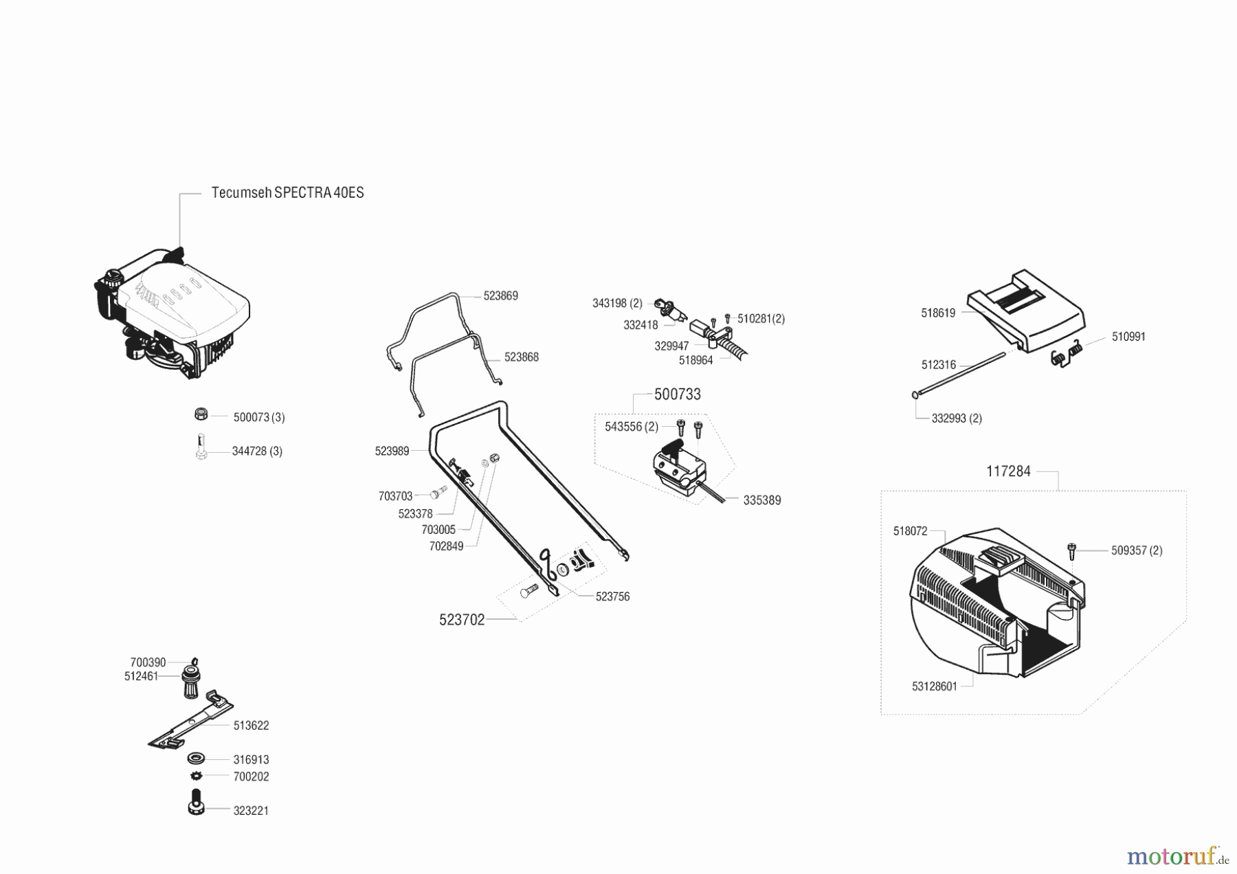  AL-KO Gartentechnik Benzinrasenmäher Turbo Silent HRE ab 05/1997 Seite 1