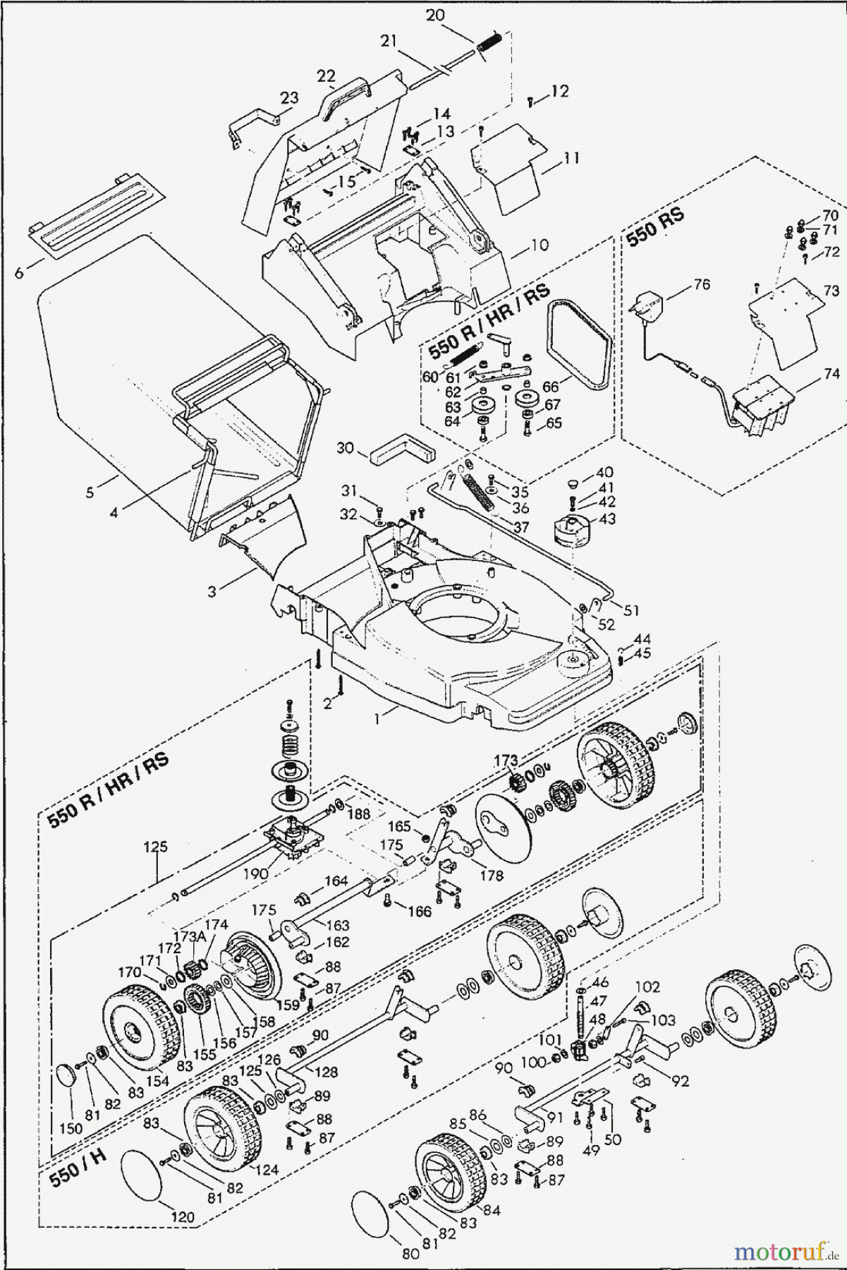  Solo by AL-KO Gartentechnik Benzinrasenmäher Primo 550 / 550 H / 550 O ET 051997 Druck 9 550 703 05/1997 [SN: ET 051997 Druck 9 550 703] - 06/1998 [SN: ET 061998 Druck 9 550 704] Seite 1