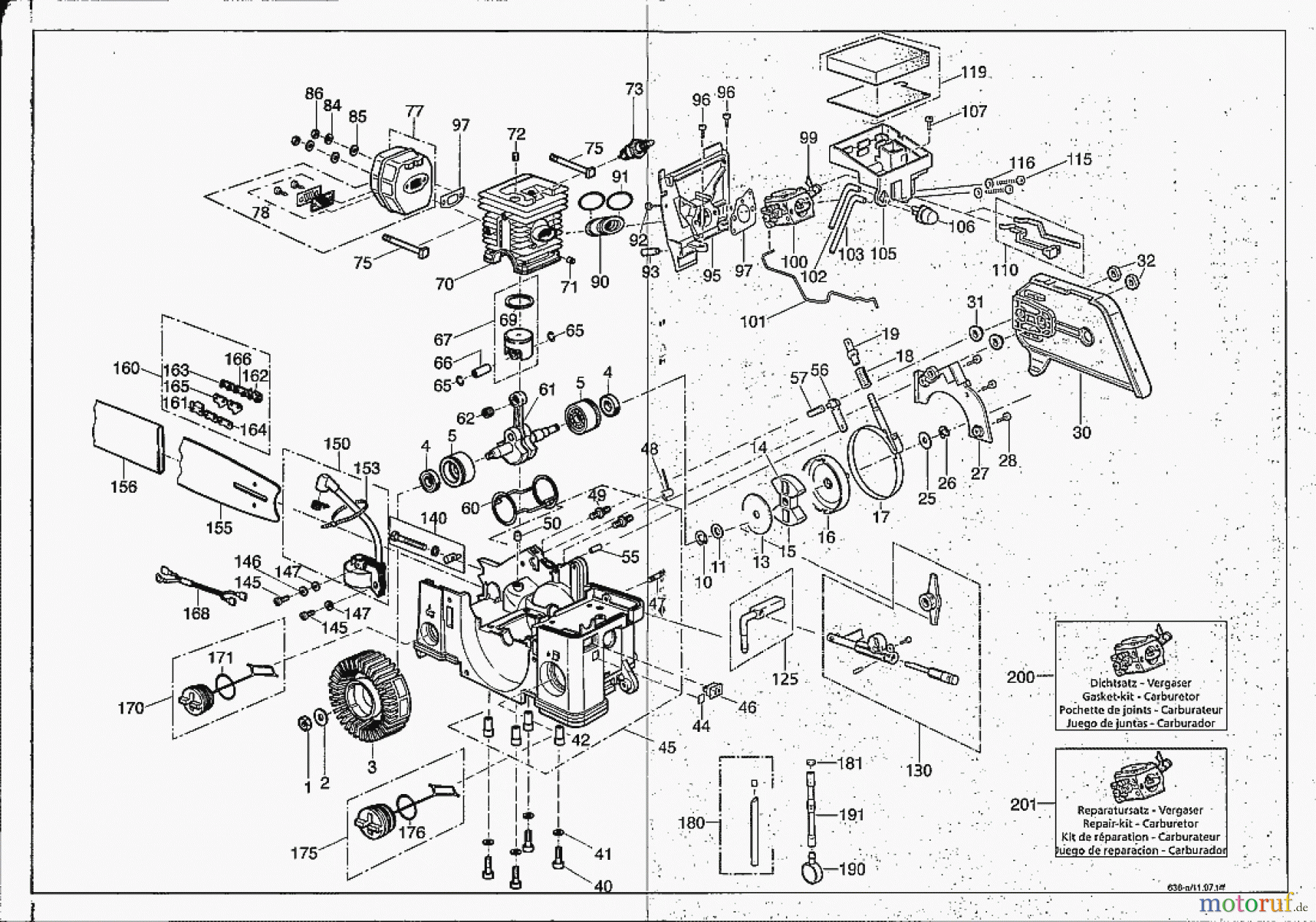  Solo by AL-KO Gartentechnik Kettensägen 636 / 636 Deko ET 011998 Druck 9 636 700 01/1998 [SN: ET 011998 Druck 9 636 700] - 01/1998 [SN: ET 111998 Druck 9 636 701] Seite 1