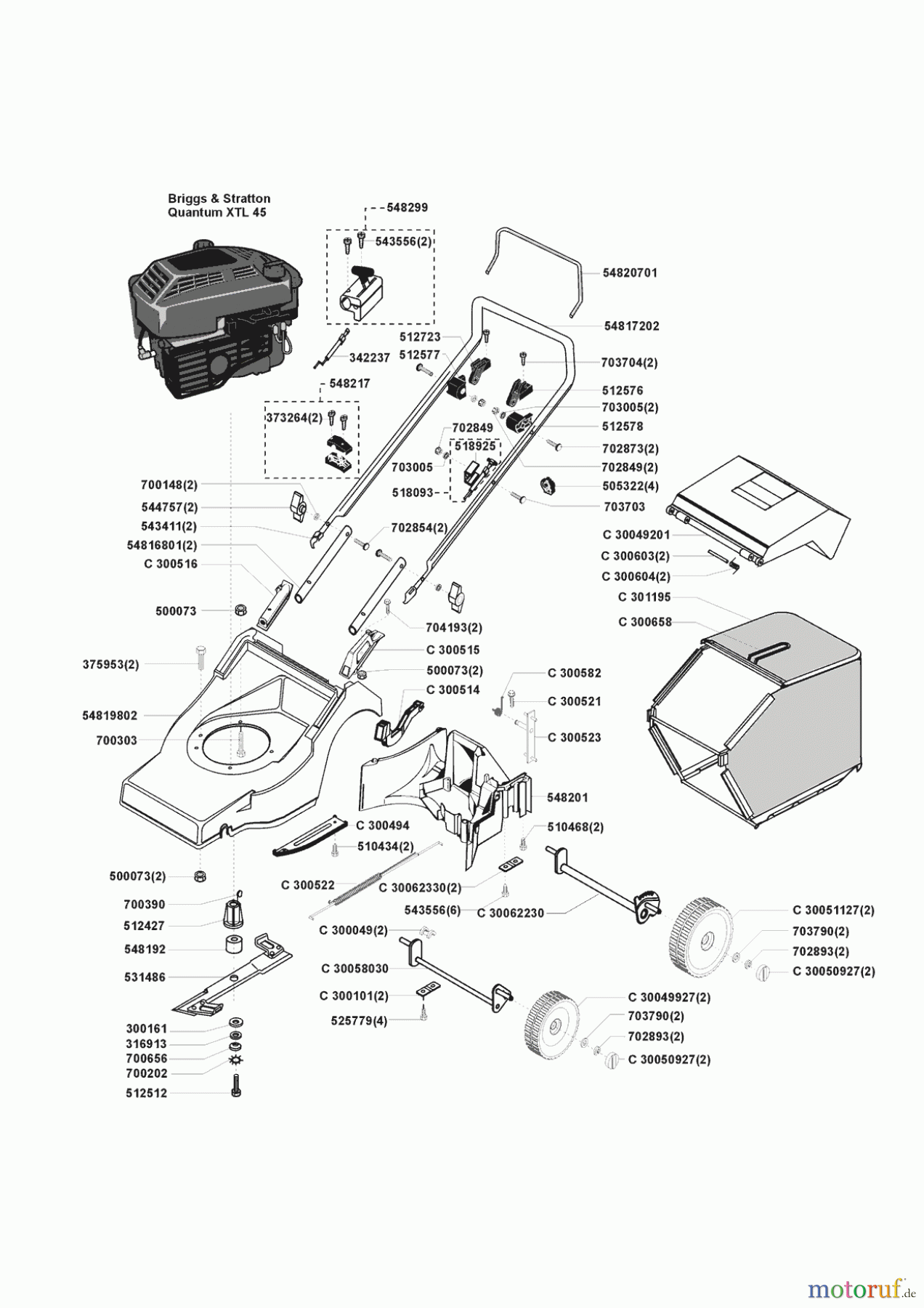  Concord Gartentechnik Benzinrasenmäher 4000 B 10/1998 - 11/2001 Seite 1