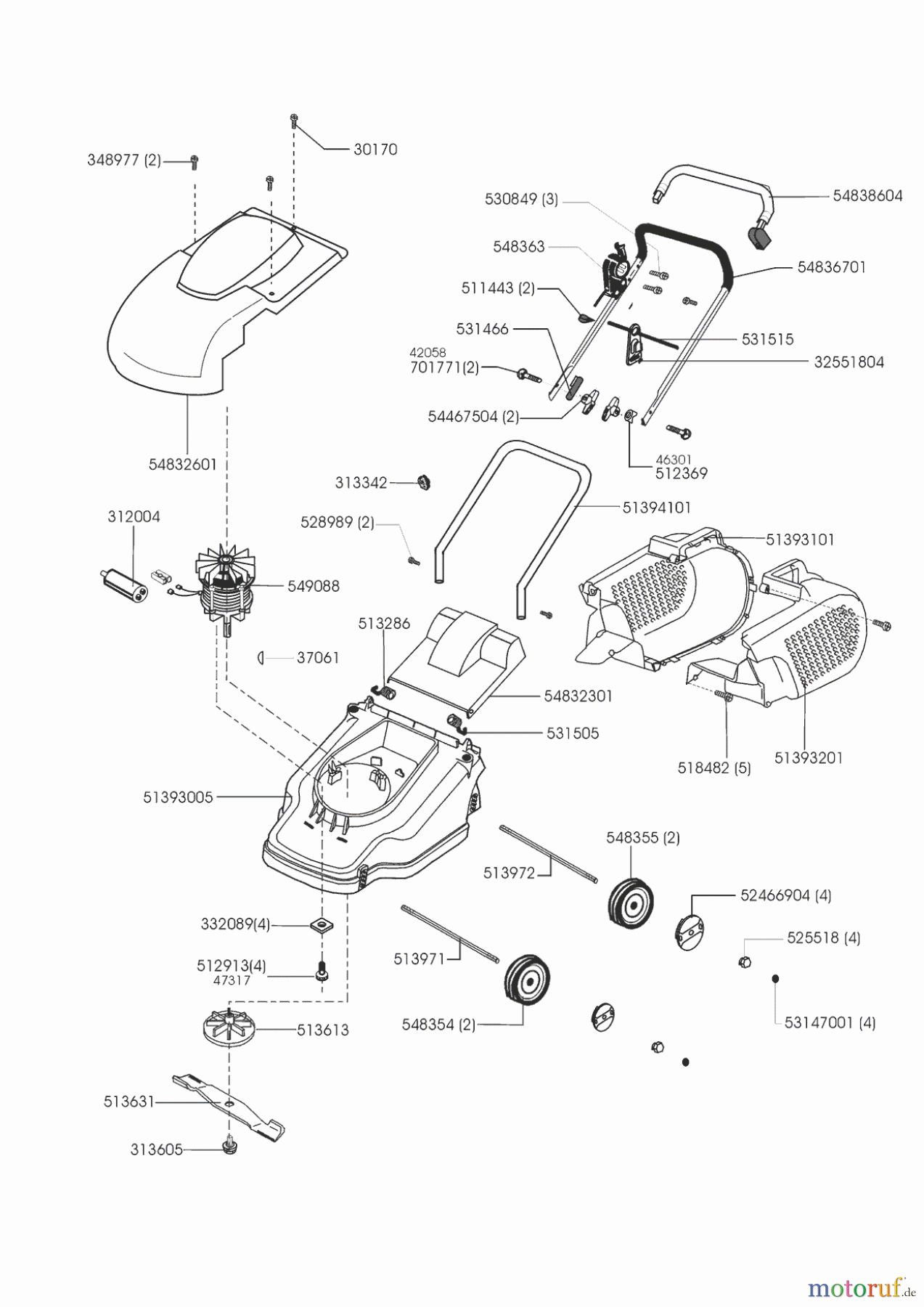  Hanseatic Gartentechnik Elektrorasenmäher 40 E 04/1999 - 01/2002 Seite 1