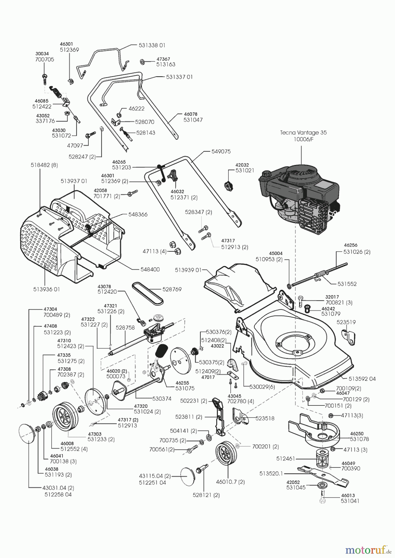  AL-KO Gartentechnik Benzinrasenmäher CL 46 BR 10/1999 - 03/2000 Seite 1