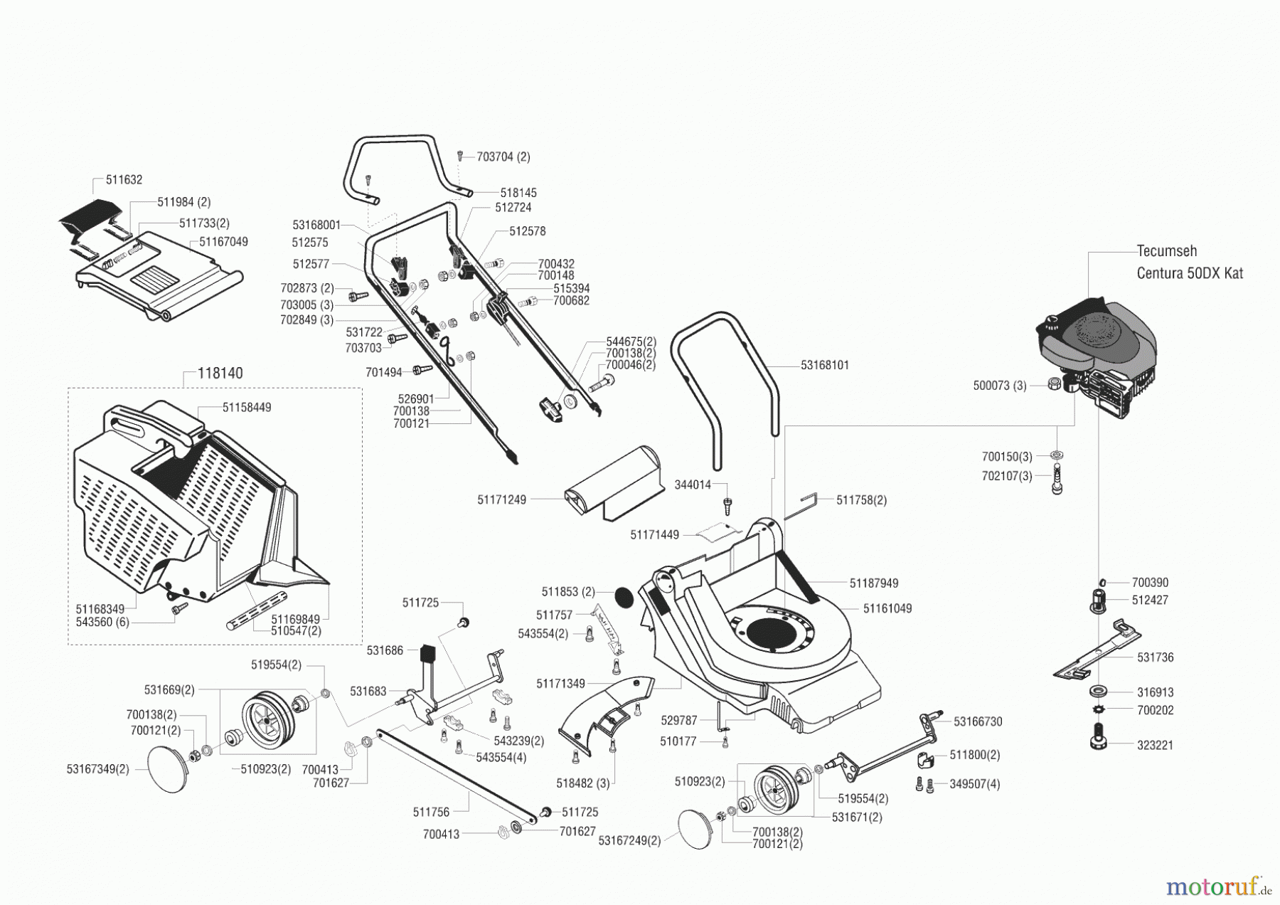  Fleurelle Gartentechnik Benzinrasenmäher B 471  11/2000 - 11/2001 Seite 1