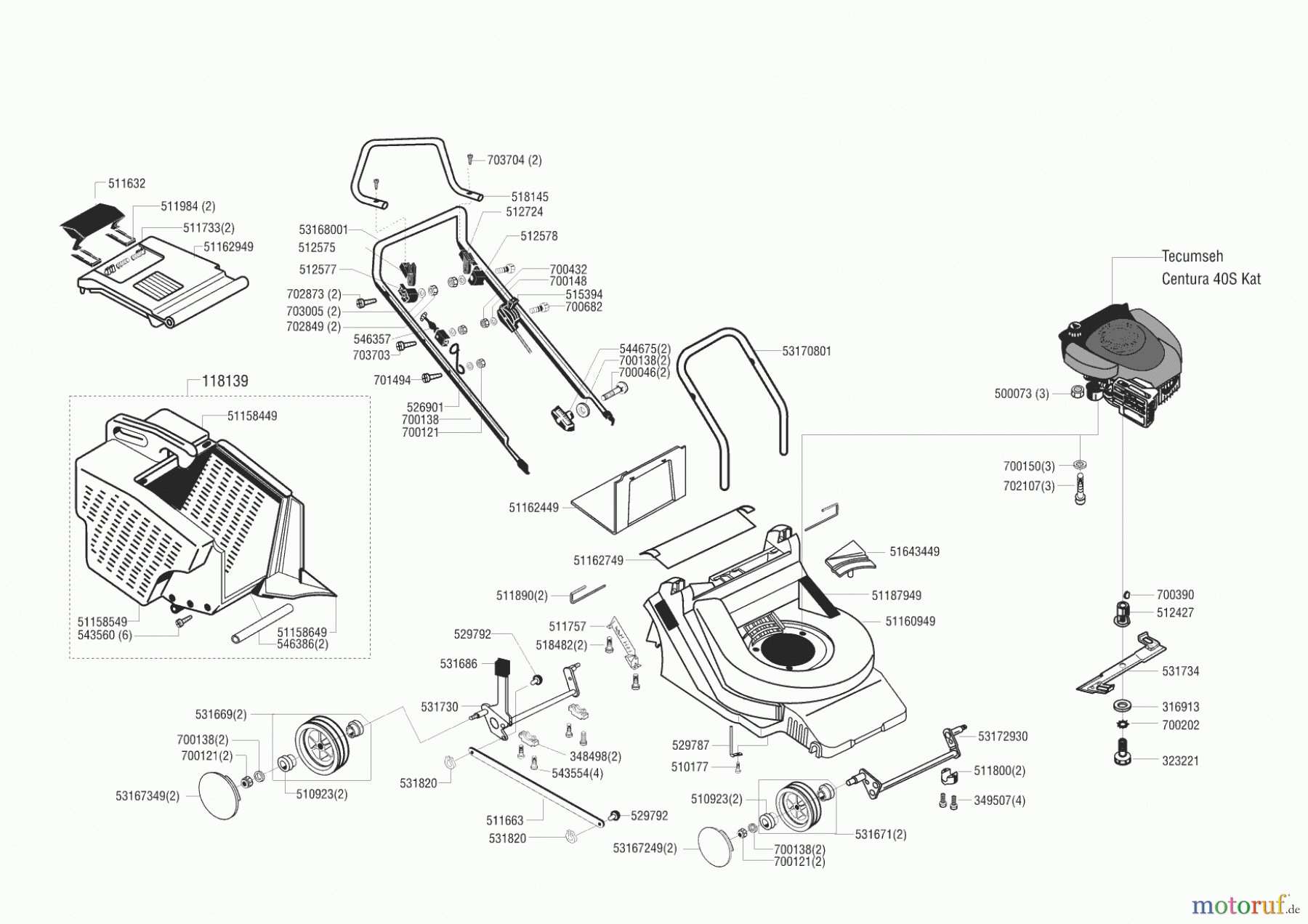  Fleurelle Gartentechnik Benzinrasenmäher B 431 ab 11/2001 Seite 1