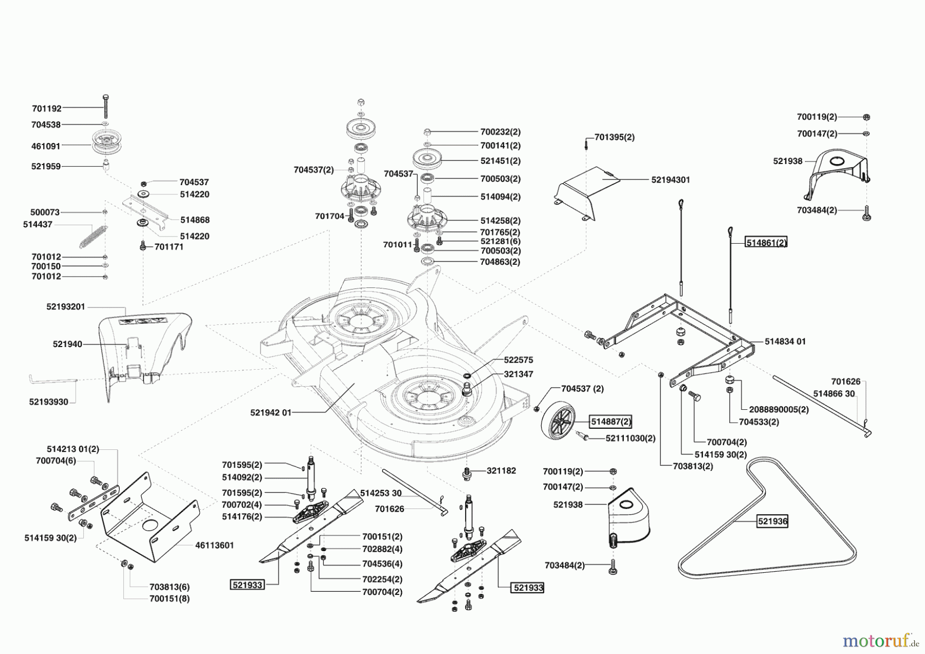  Concord Gartentechnik Rasentraktor T 15-102 HDS Masport  10/2003 Seite 5