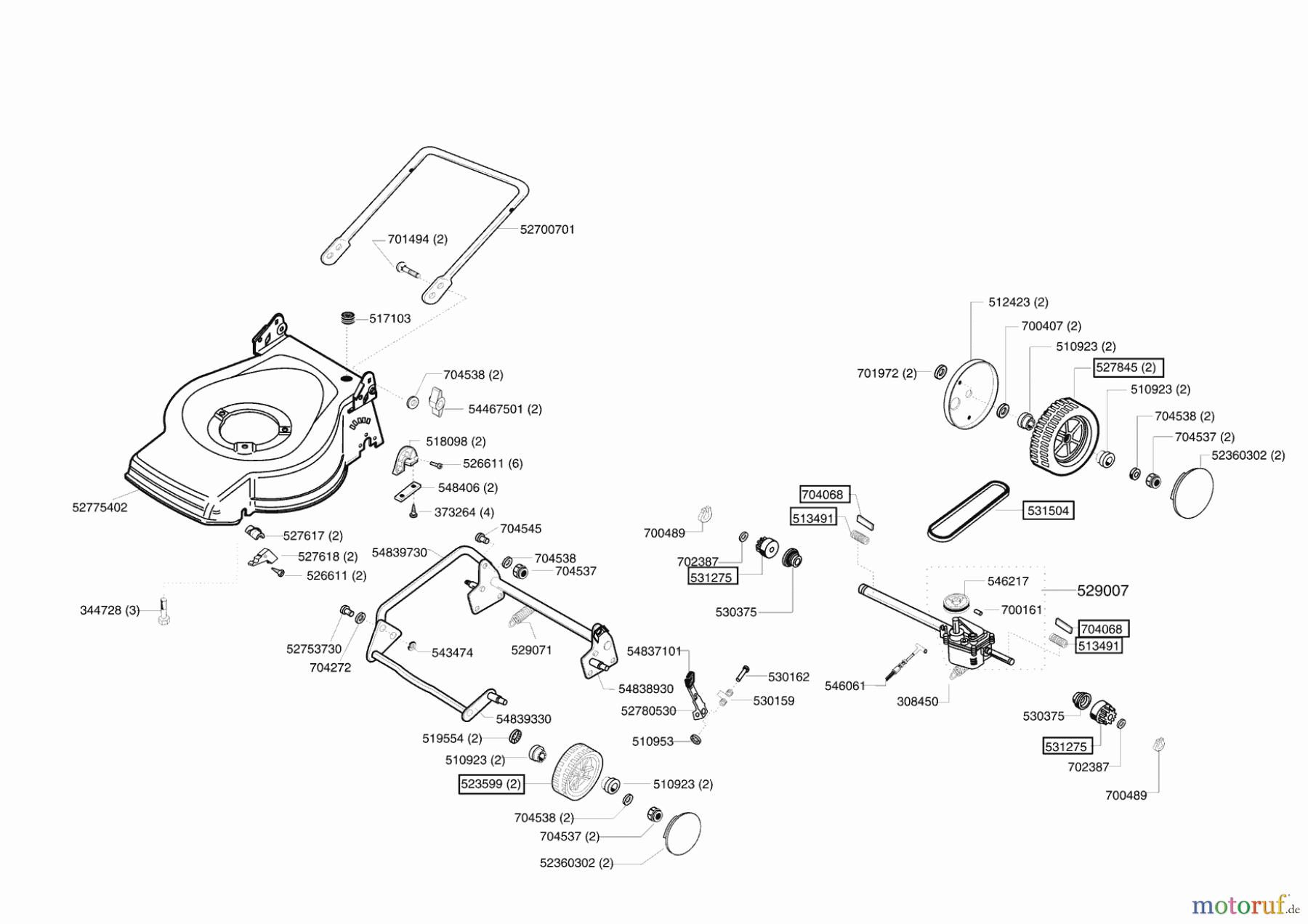  Top Garden Gartentechnik Benzinrasenmäher 4803 BRZ ab 11/2003 Seite 2