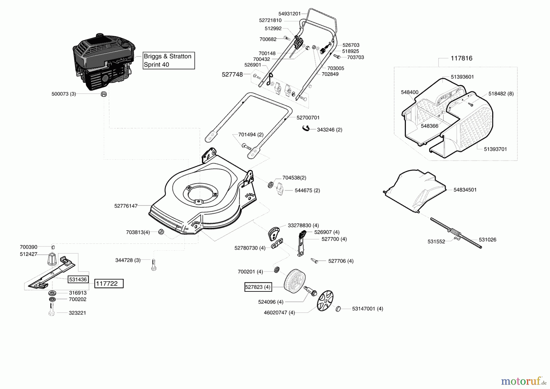  Dehner Gartentechnik Benzinrasenmäher 47 B 08/2004 - 09/2004 Seite 1