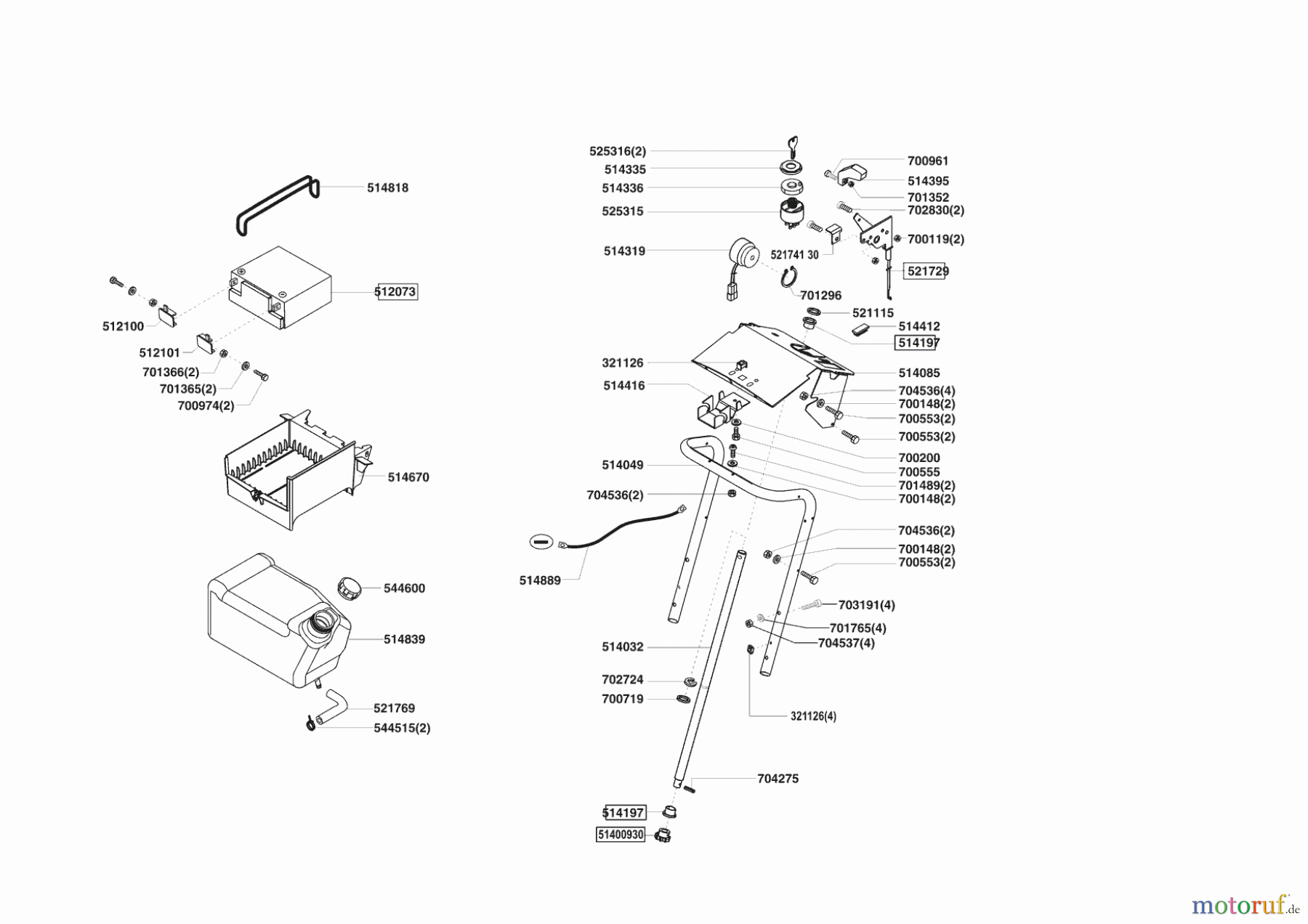  Powerline Gartentechnik Rasentraktor T 17-102 SP-H V2 02/2005 - 06/2005 Seite 6