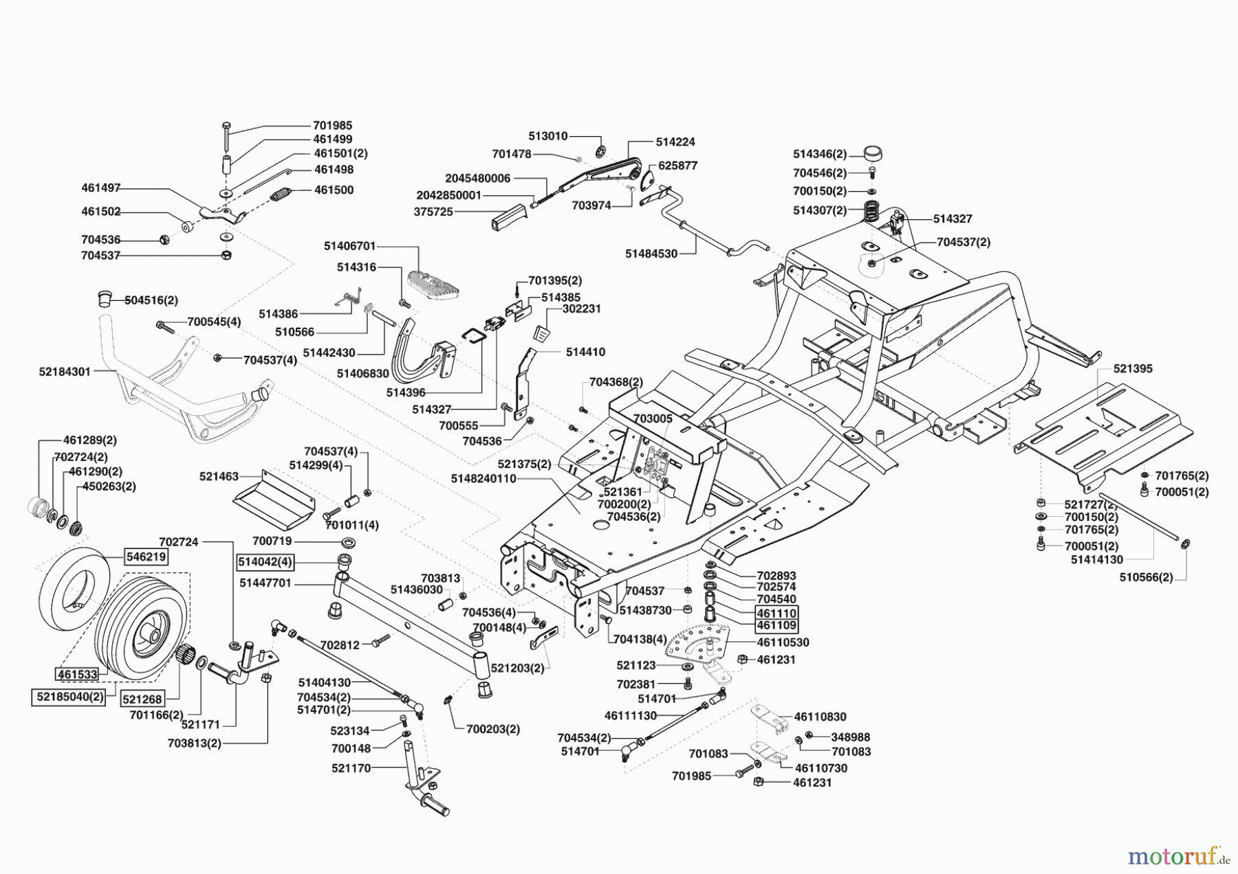  AL-KO Gartentechnik Rasentraktor COMFORT T 1500 06/2005 - 11/2007 Seite 2