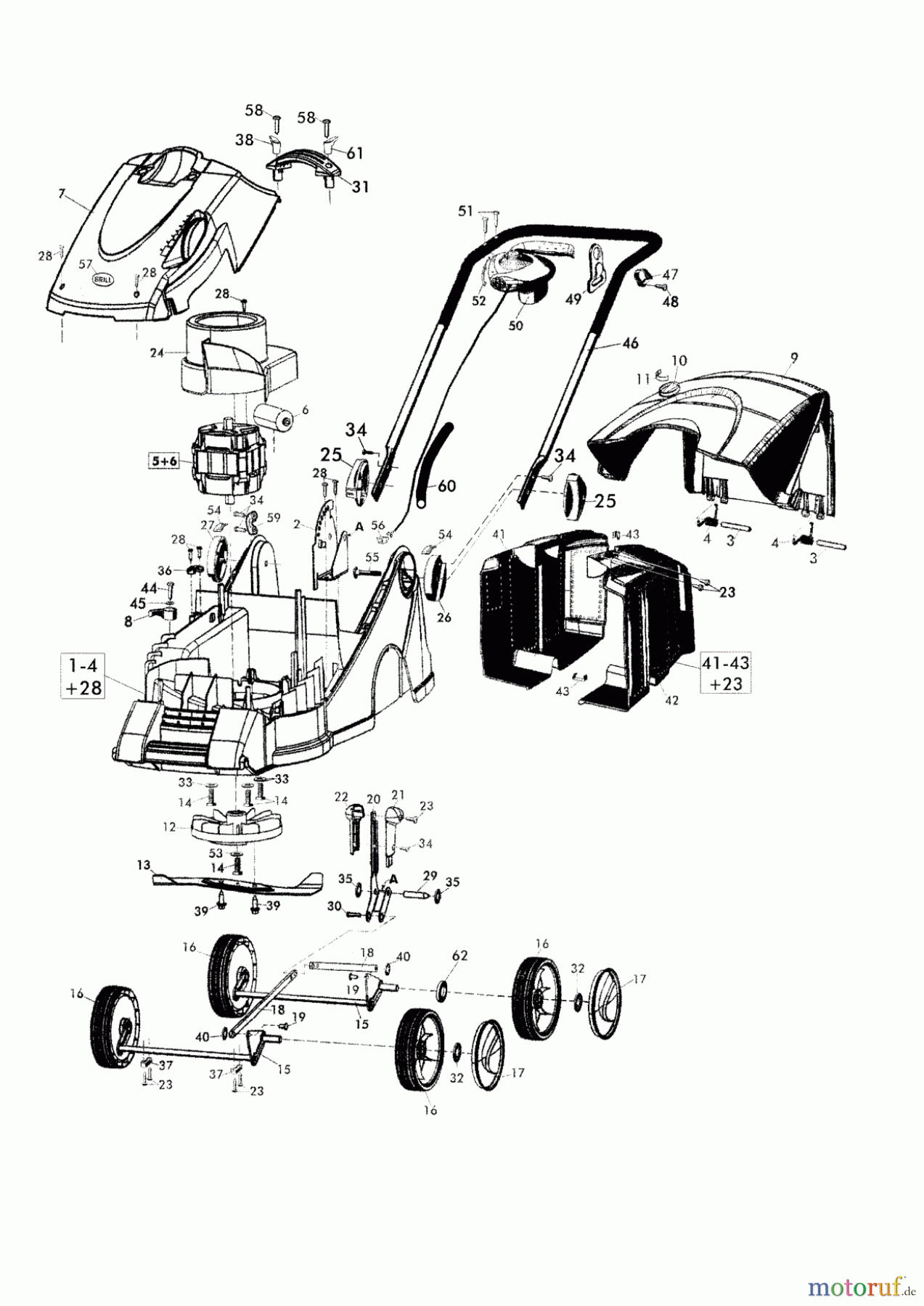  Brill Elektrorasenmäher Evolution 33 EM ab 01/2008 Seite 1