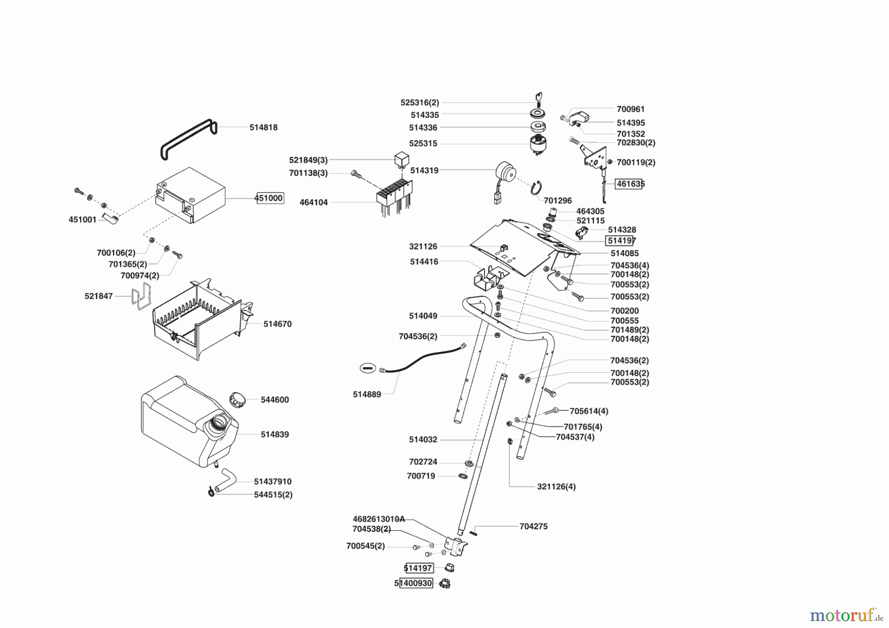  Powerline Gartentechnik Rasentraktor T 15-102 HDE-K (F) 12/2008 - 03/2009 Seite 8