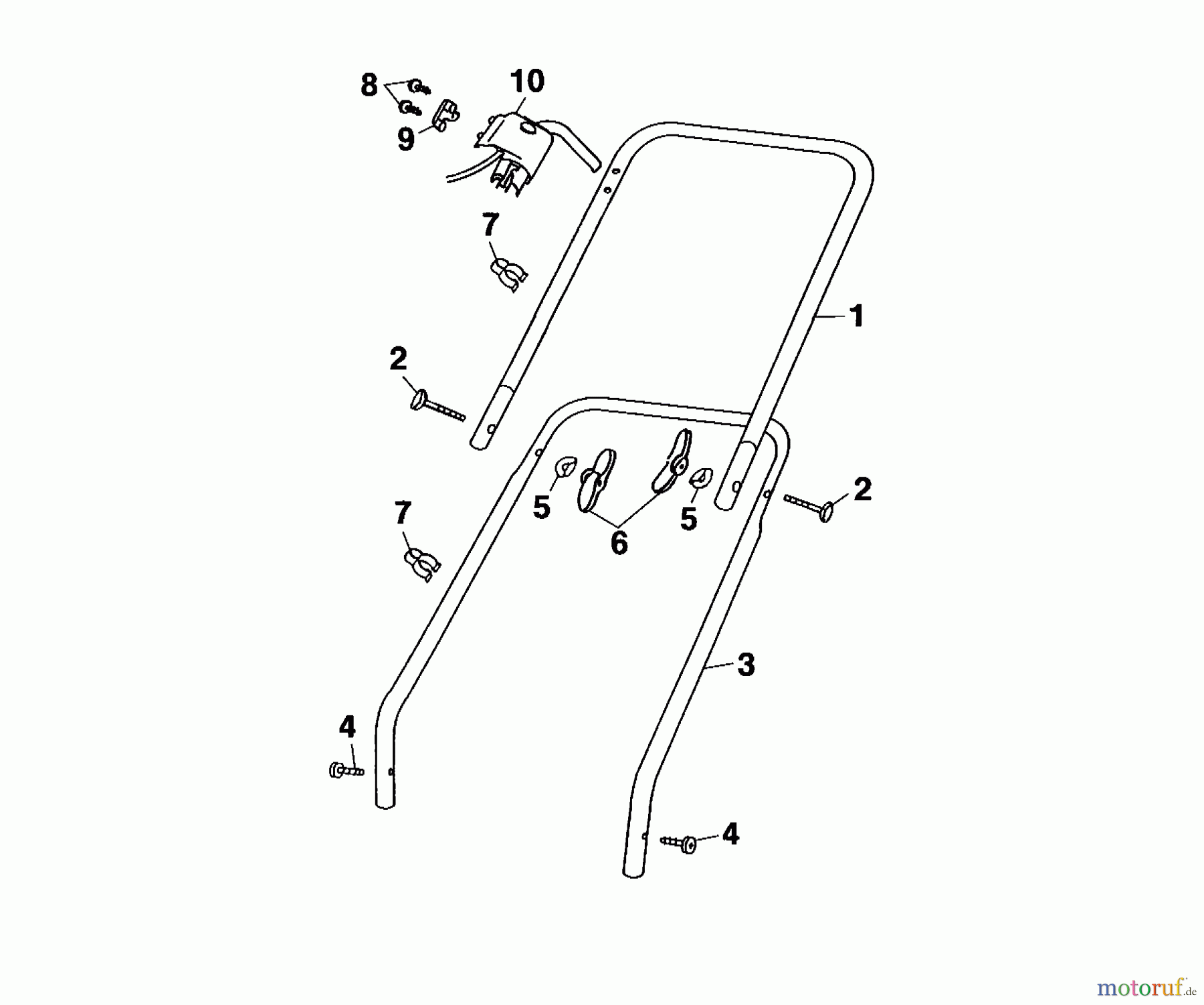  Wolf-Garten Electric mower HB 40 E 4961005 Series A  (2002) Handle