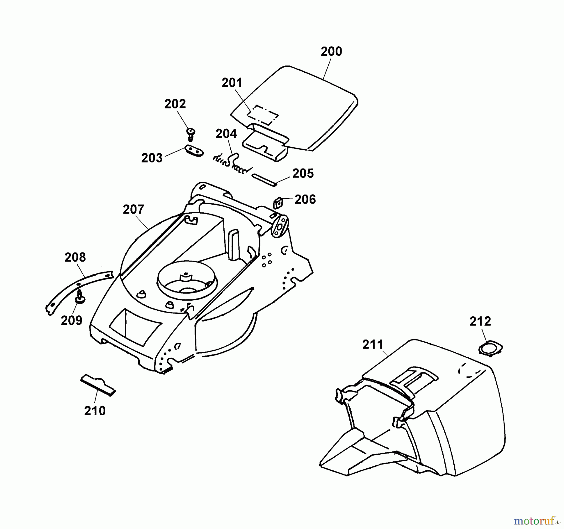  Wolf-Garten Electric mower HBM 32 E 4912685 Series A  (2003) Deck housing