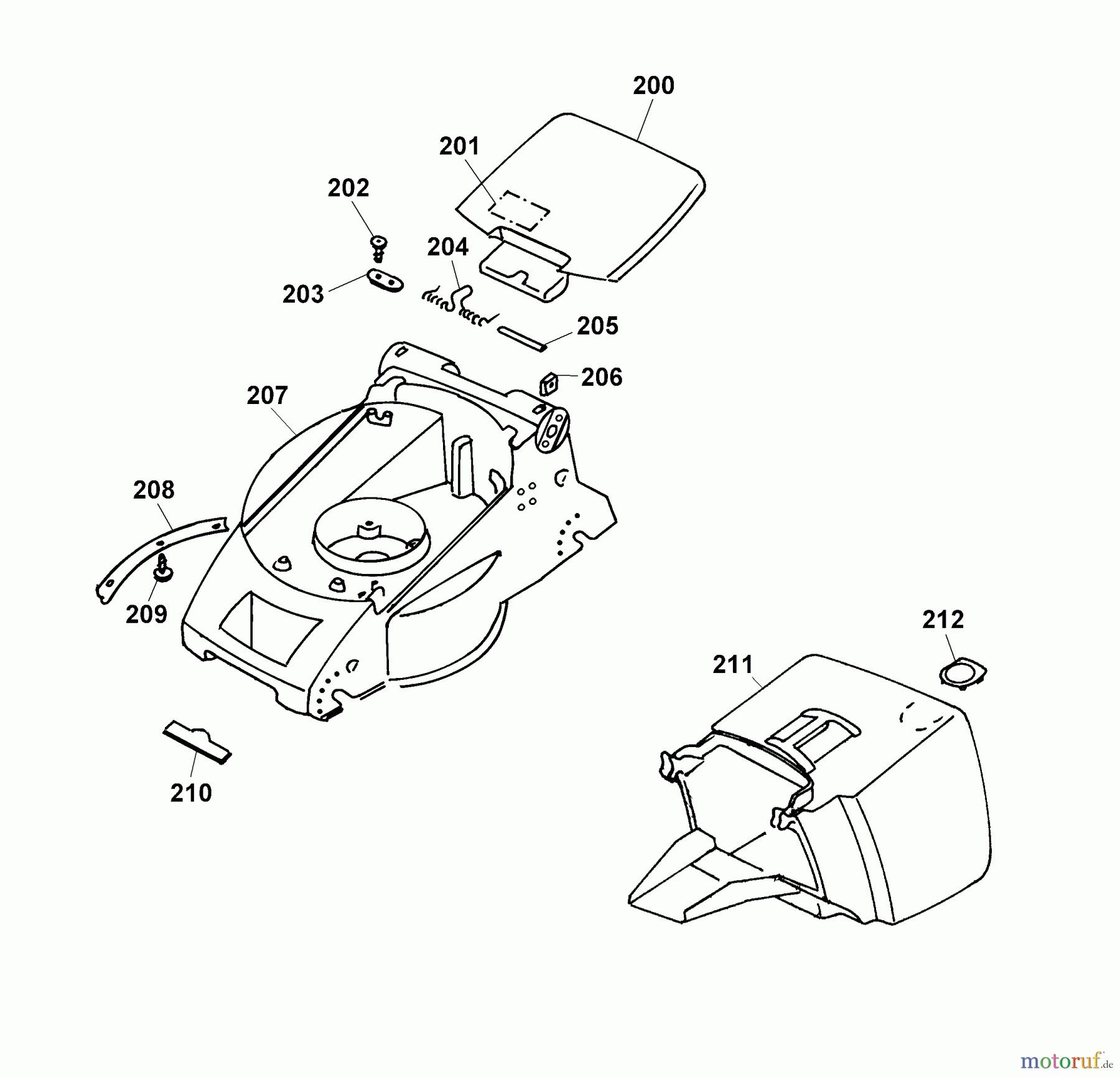  Wolf-Garten Electric mower HBM 32 E 4912885 Series A  (2002) Deck housing