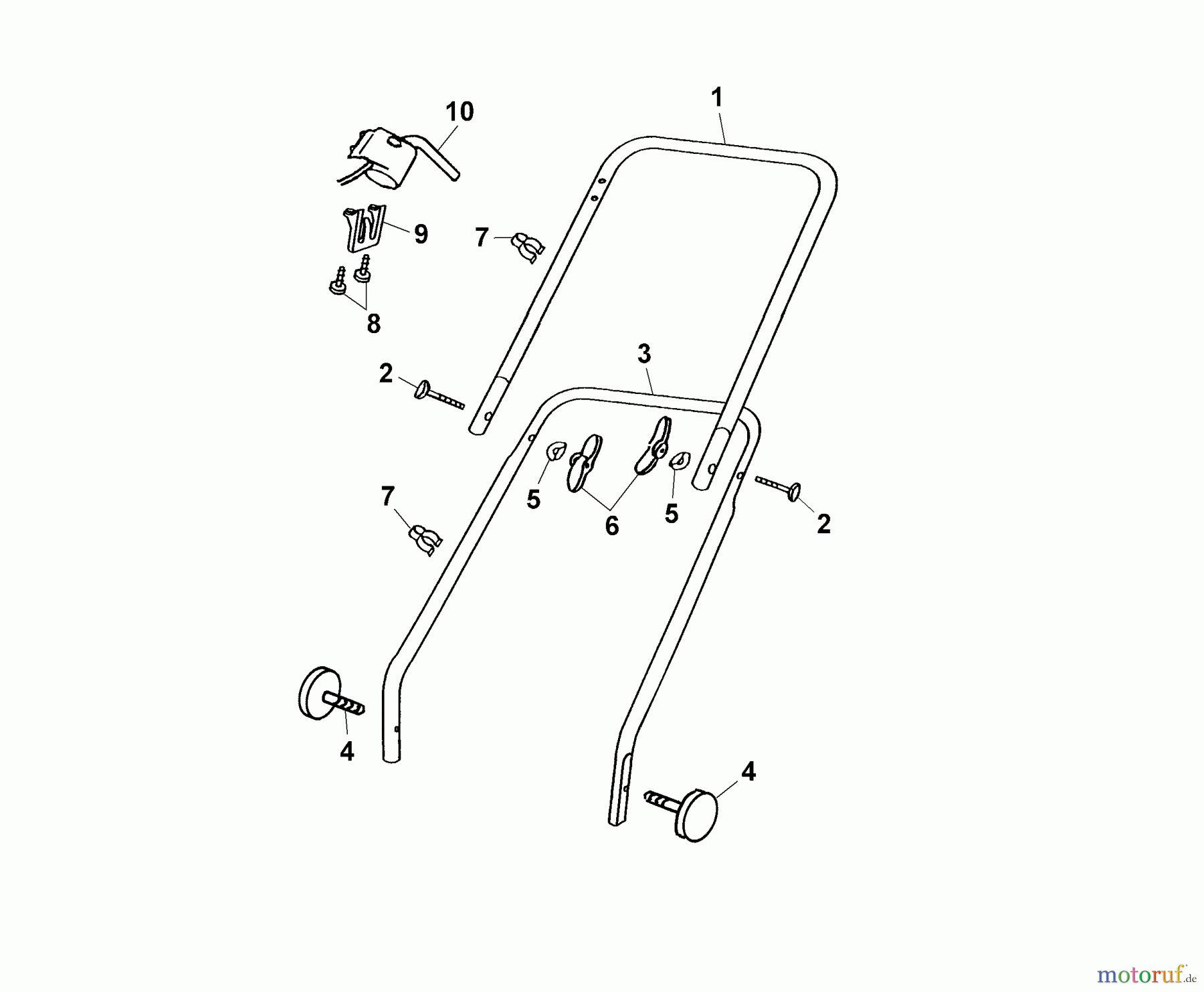  Wolf-Garten Electric mower HBM 32 E 4912885 Series A  (2002) Handle