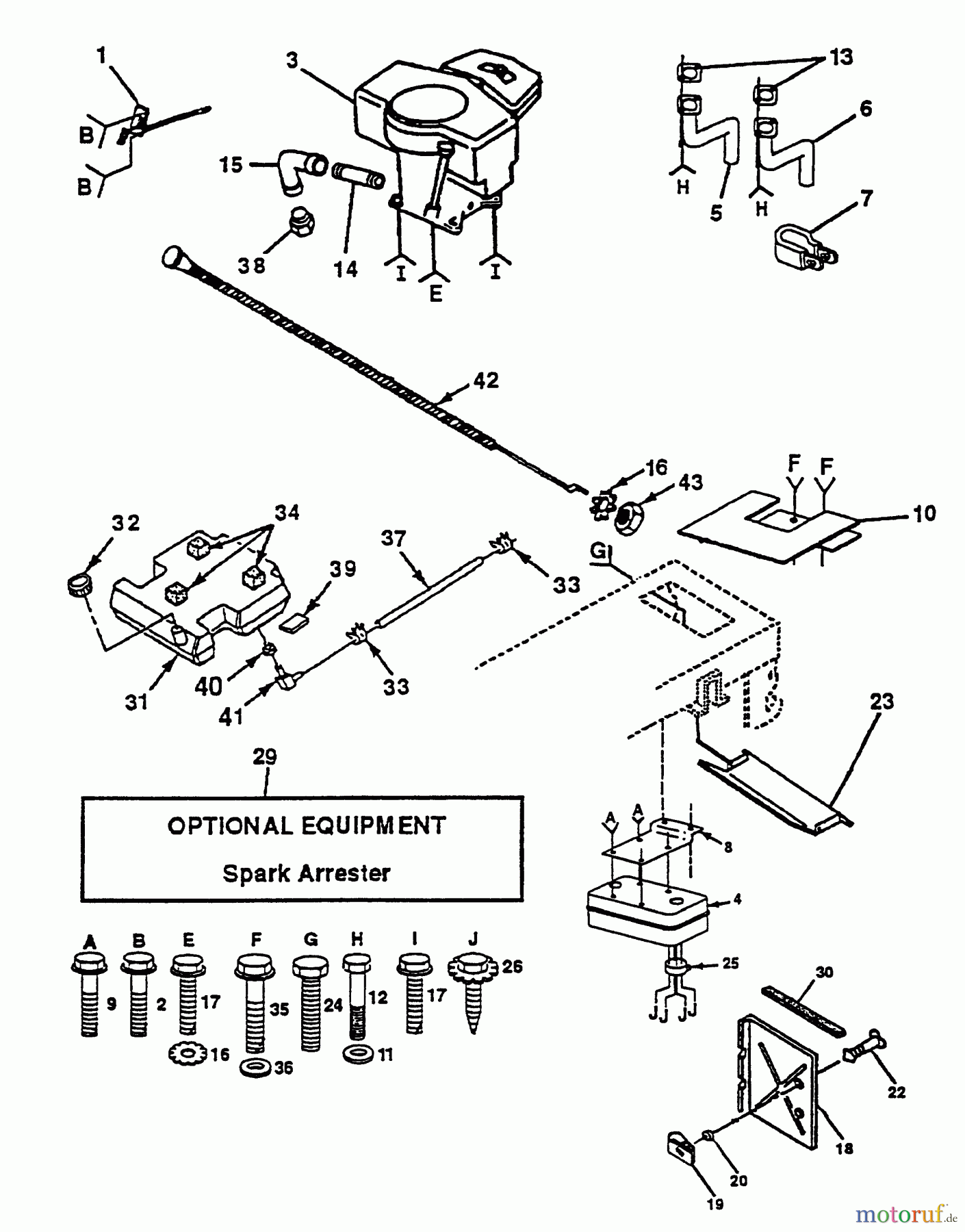  Husqvarna Rasen und Garten Traktoren YT 160 (954000582) (HU1642A) - Husqvarna Yard Tractor (1993-01 & After) Engine