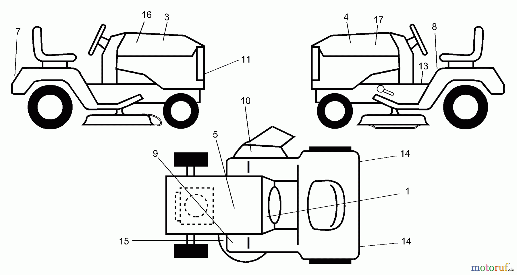  Husqvarna Rasen und Garten Traktoren YT 190 (954001982A) - Husqvarna Yard Tractor (1995-03 & After) Decals