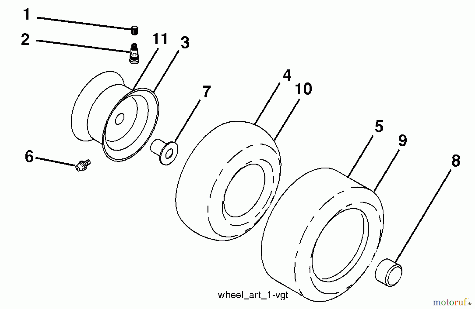  Husqvarna Rasen und Garten Traktoren YTH 1542XPT (96043000603) - Husqvarna Yard Tractor (2008-01 & After) Wheels and Tires