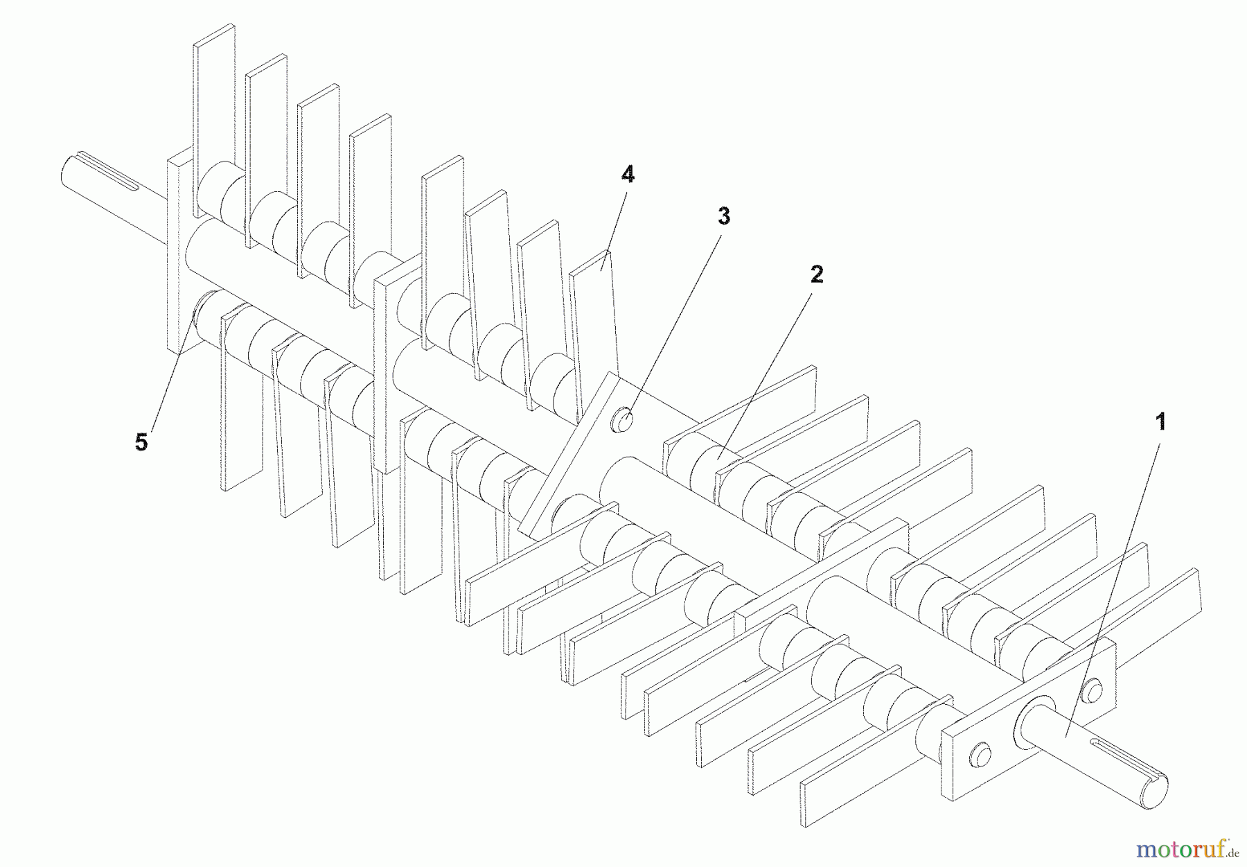  Husqvarna Belüfter / Vertikutierer / Rechen DT 22 BNR (968999367) - Husqvarna Dethatcher (2005-11 & After) Flail Reel Assembly