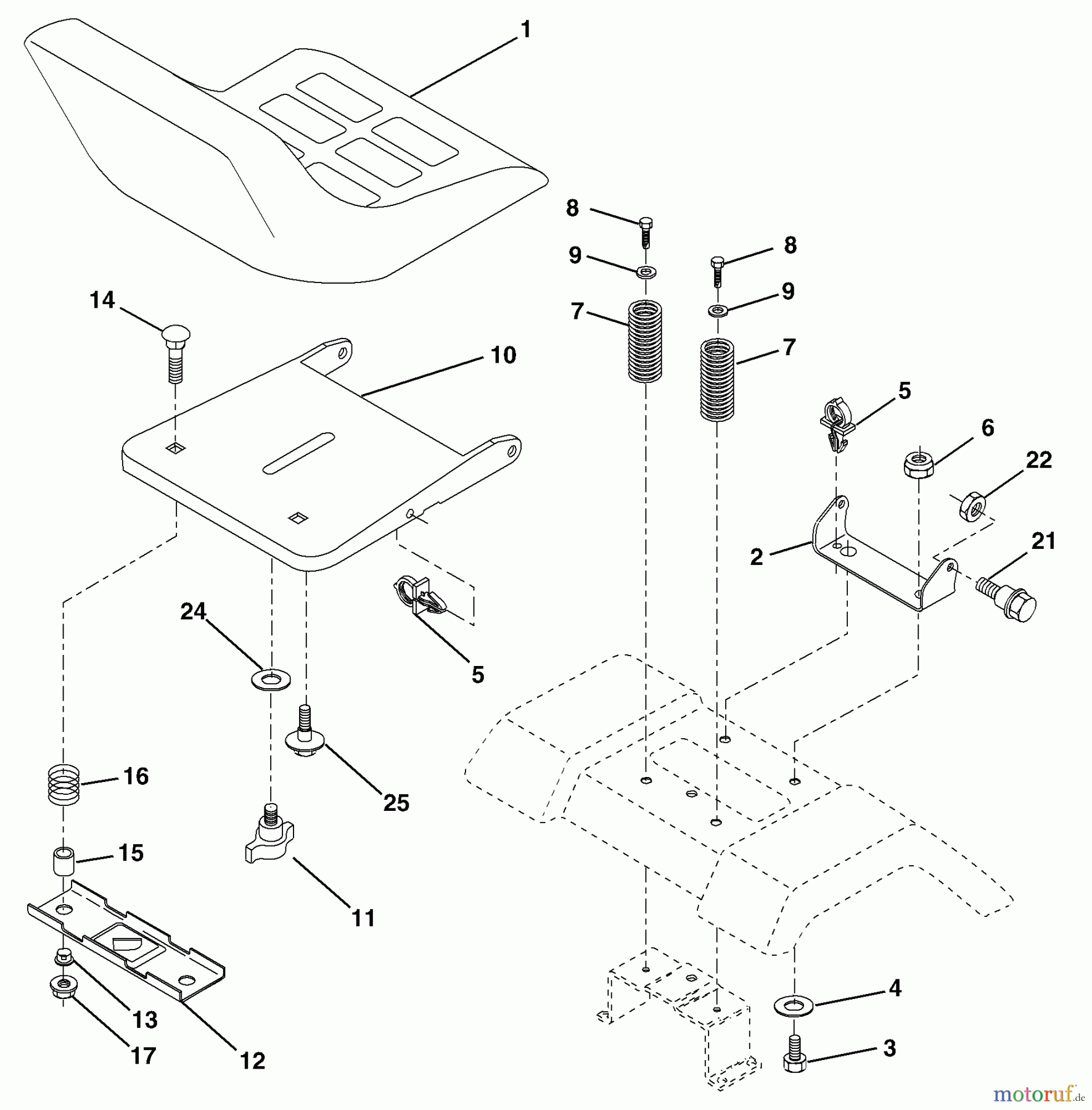  Husqvarna Rasen und Garten Traktoren YTH 1842A (954569790) - Husqvarna Yard Tractor (2003-01 & After) Seat Assembly