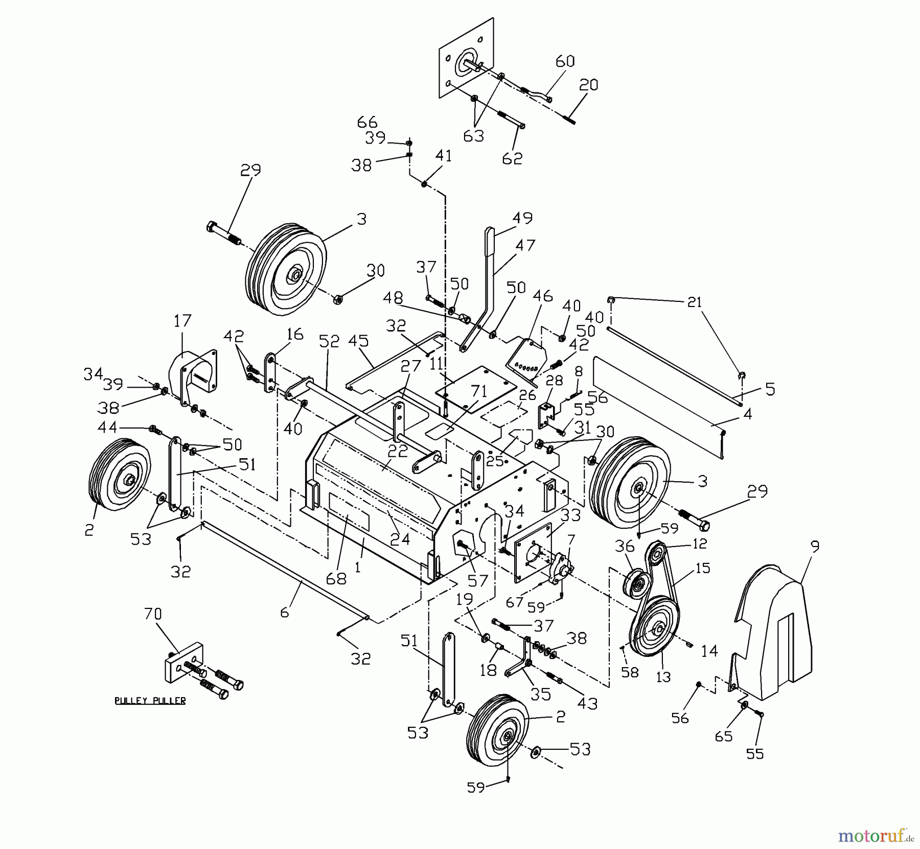  Husqvarna Belüfter / Vertikutierer / Rechen DTH 20A (968999192) - Husqvarna Dethatcher (2000-09 & After) Body Assembly