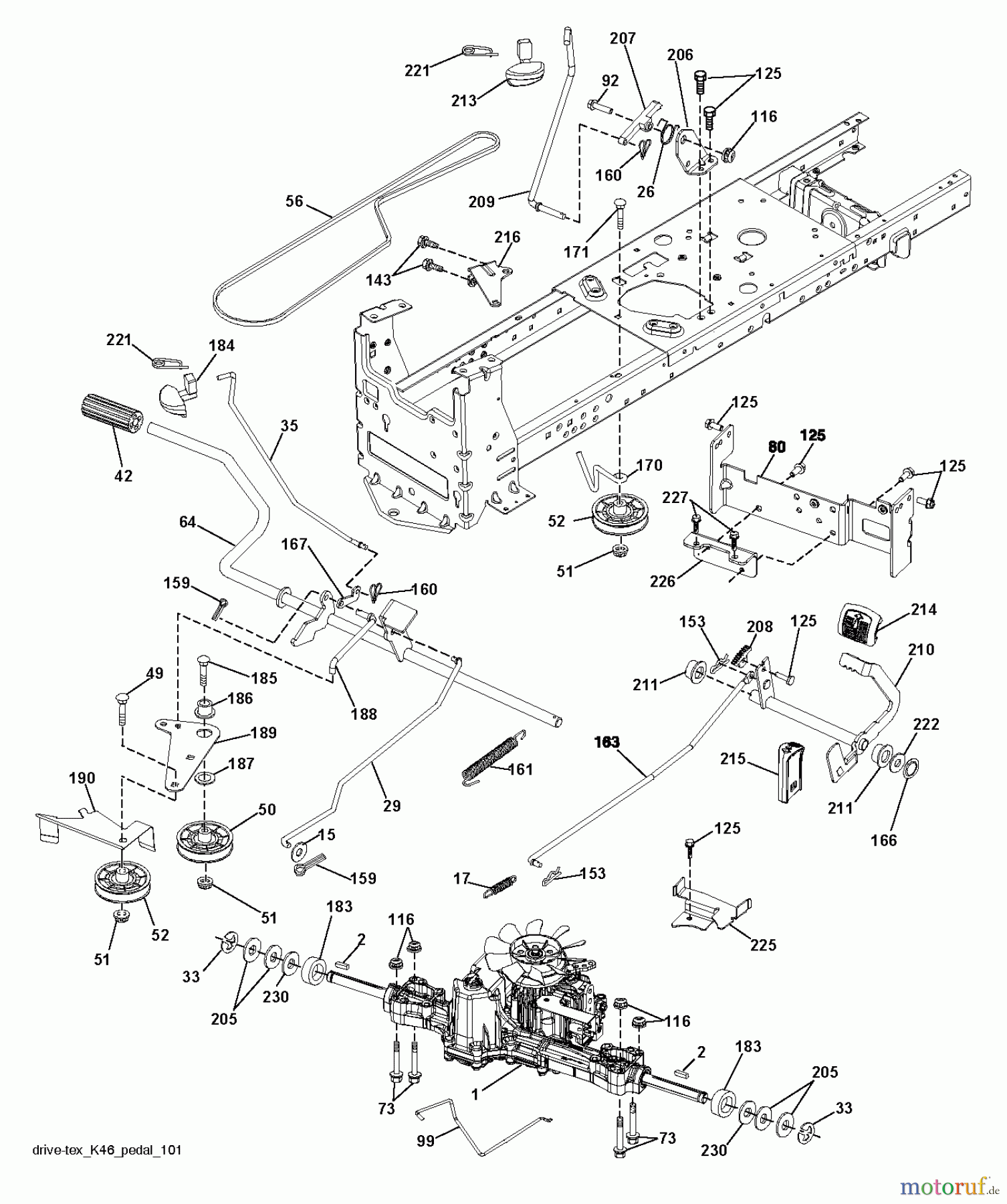  Husqvarna Rasen und Garten Traktoren YTH 20K42 (96041027601) - Husqvarna Yard Tractor (2012-12 & After) DRIVE