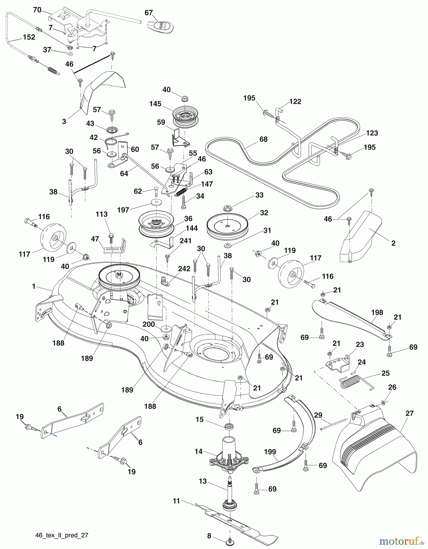  Husqvarna Rasen und Garten Traktoren YTH 20K46 (96043003302) - Husqvarna Yard Tractor (2009-05 & After) Mower Deck