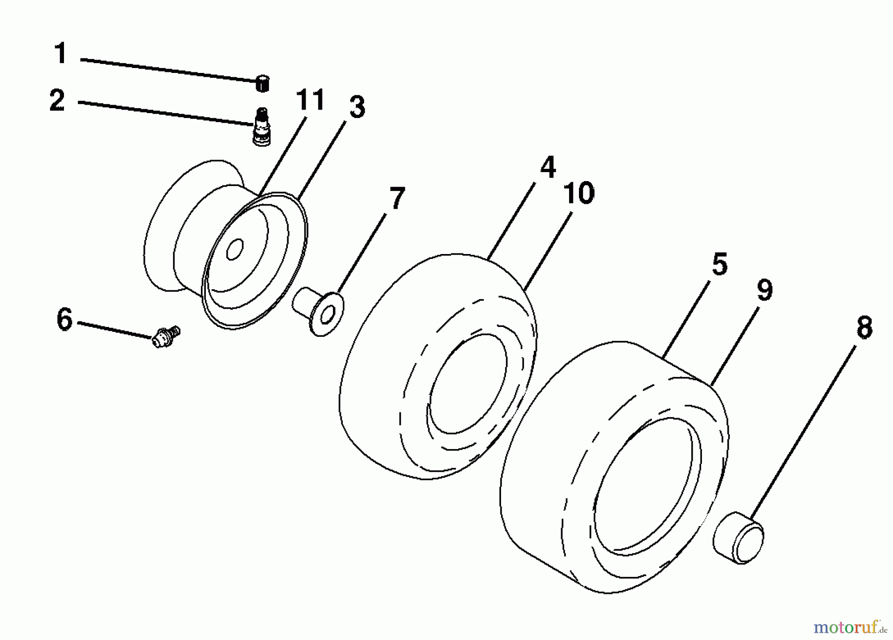  Husqvarna Rasen und Garten Traktoren YTH 20K46 (96045000404) - Husqvarna Yard Tractor (2007-10 & After) Wheels and Tires