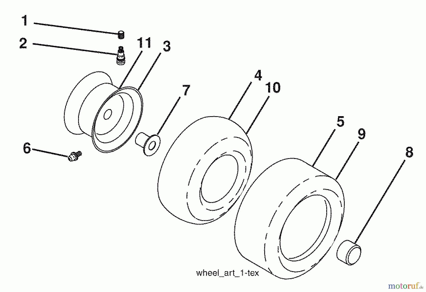  Husqvarna Rasen und Garten Traktoren YTH 20K46 (96045001800) - Husqvarna Yard Tractor (2009-05 & After) Wheels And Tires