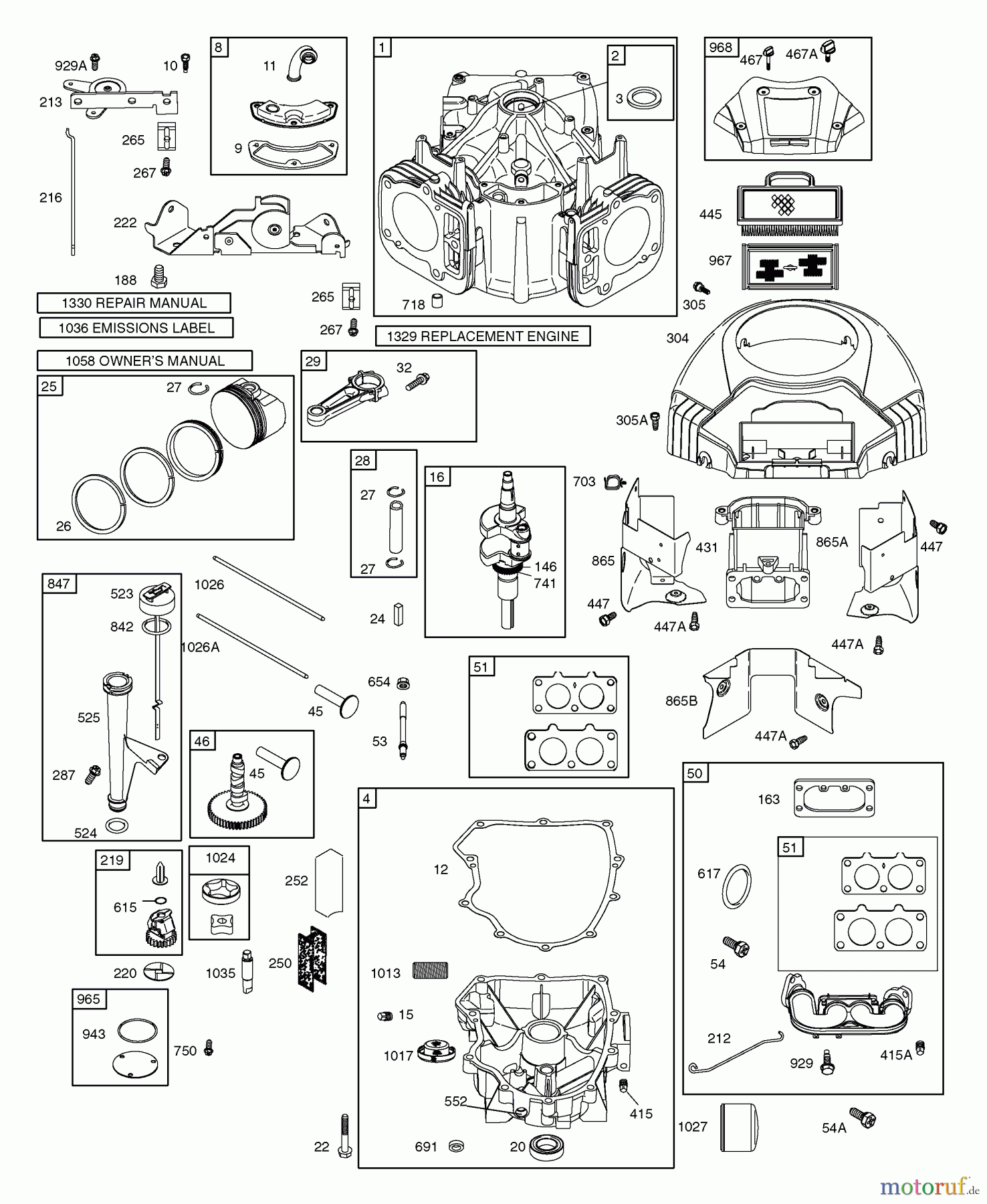  Husqvarna Rasen und Garten Traktoren YTH 2242T (917.279181) - Husqvarna Yard Tractor (2006-05 & After) (Sears Craftsman) Briggs Engine (Part 1)