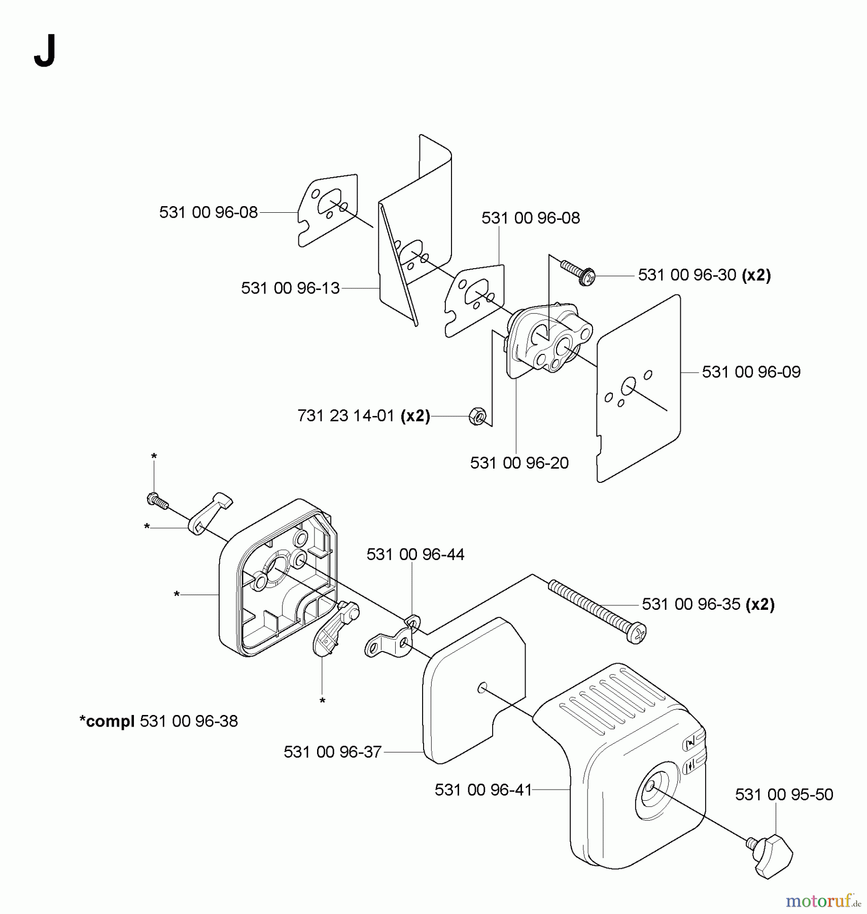  Husqvarna Bläser / Sauger / Häcksler / Mulchgeräte 125 BT - Husqvarna Backpack Blower (2004-10 & After) Air Filter/ Choke