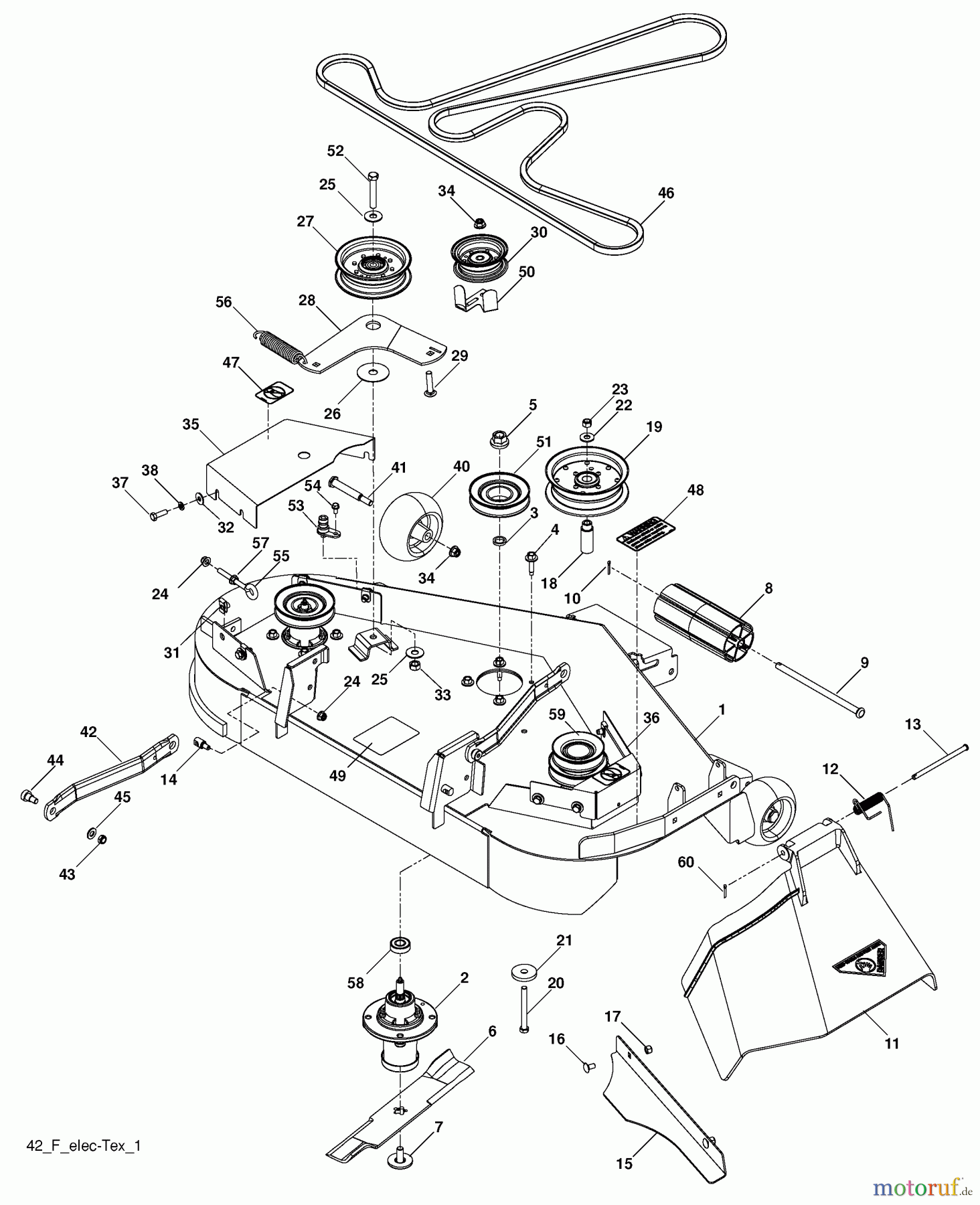  Husqvarna Rasen und Garten Traktoren YTH 22V42LS (96043008700) - Husqvarna Yard Tractor (2009-12 & After) Mower Deck