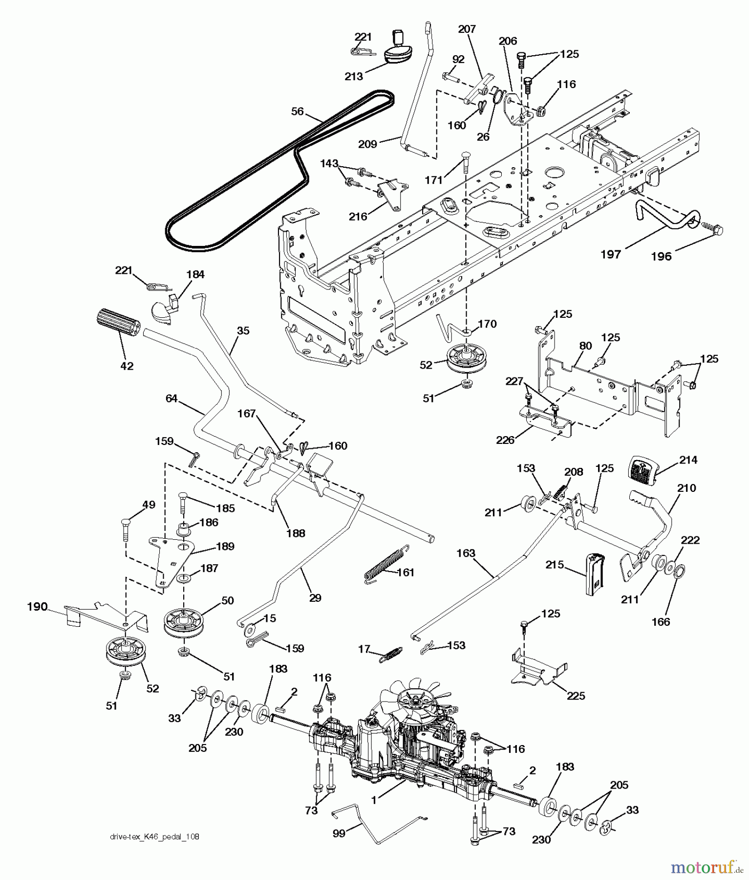  Husqvarna Rasen und Garten Traktoren YTH 23V48 (96043011005) - Husqvarna Yard Tractor (2012-12 & After) DRIVE