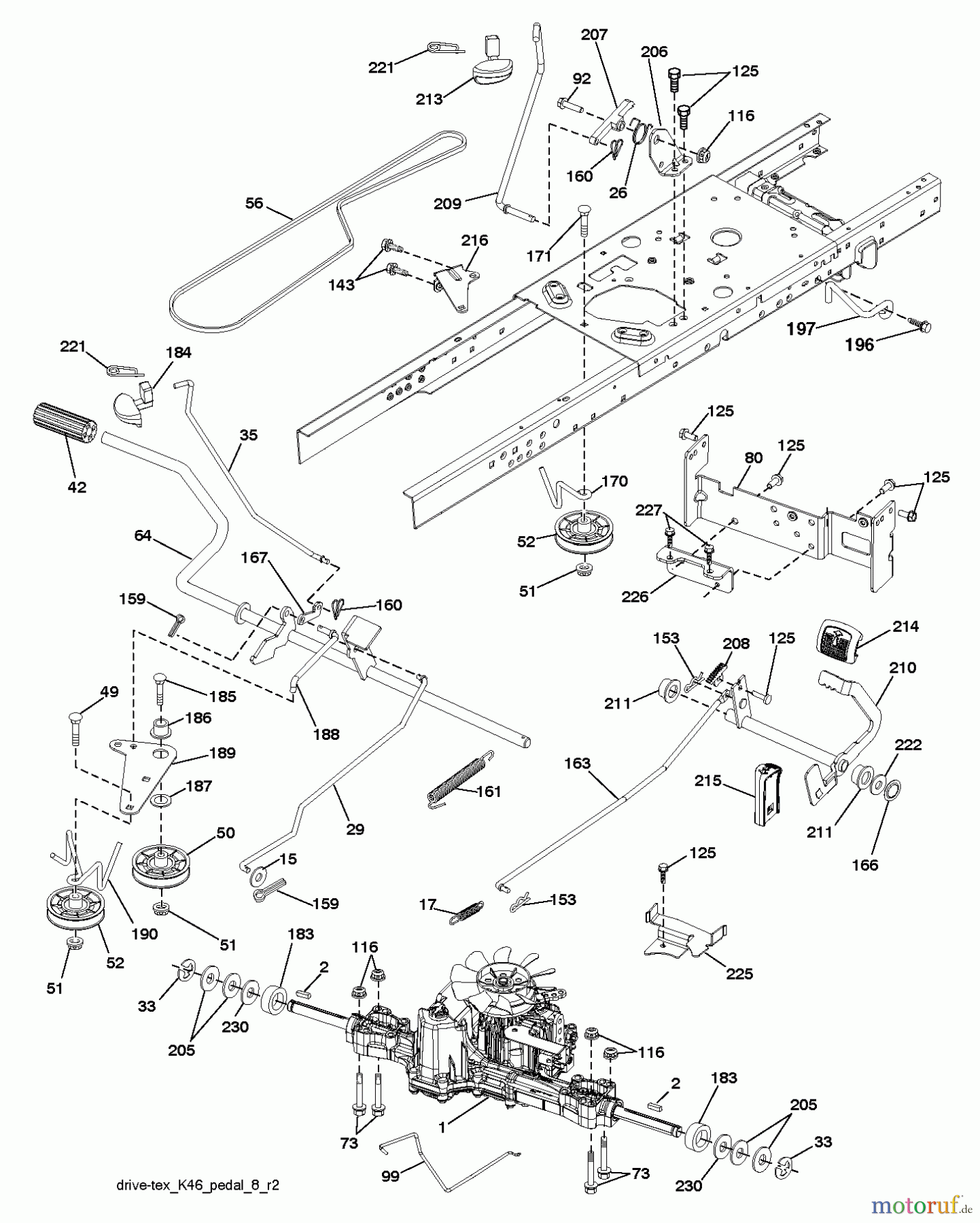  Husqvarna Rasen und Garten Traktoren YTH 23V48 (96043012502) - Husqvarna Yard Tractor (2011-08 & After) DRIVE