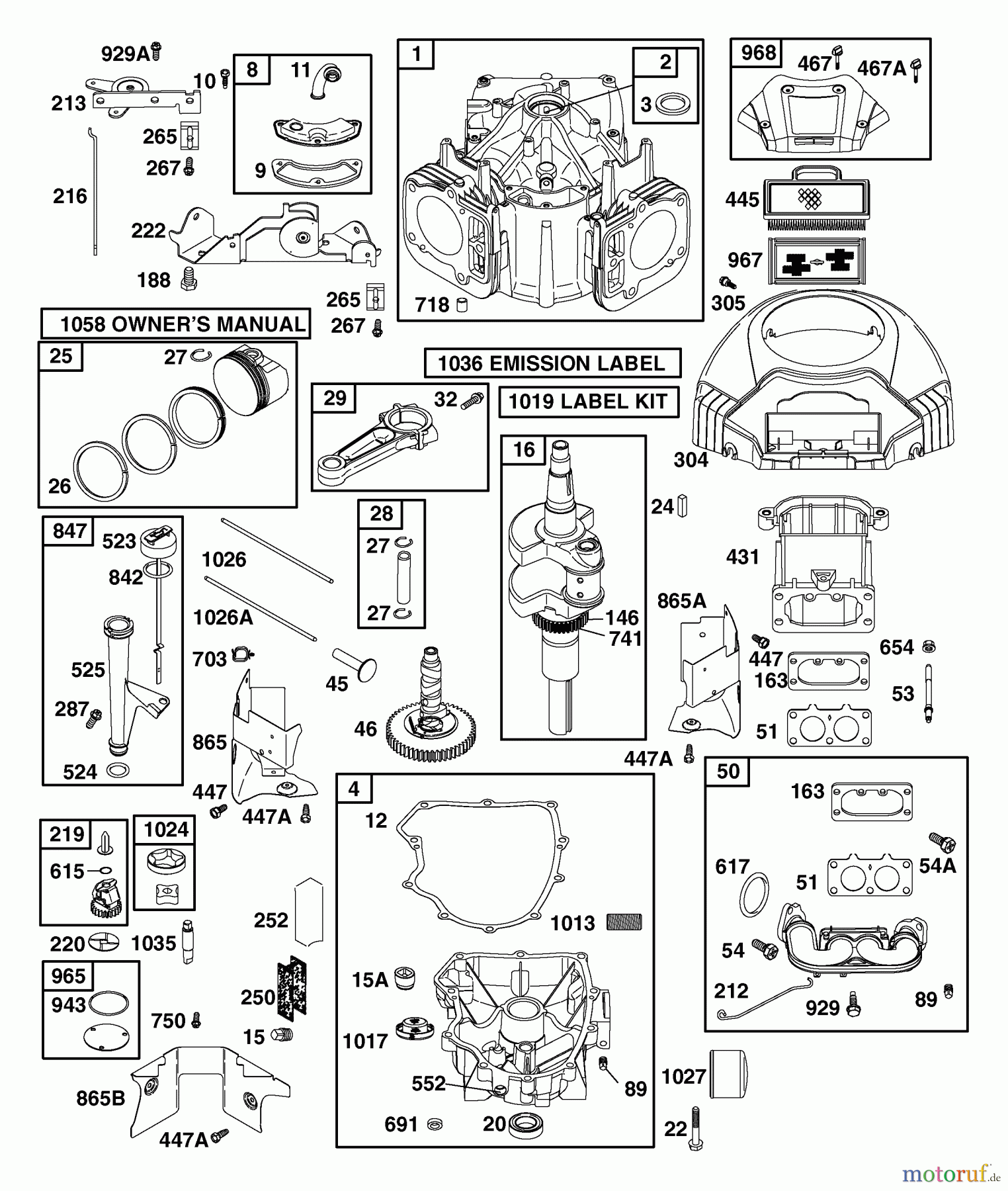  Husqvarna Rasen und Garten Traktoren YTH 2448T (917.279200) - Husqvarna Yard Tractor (2006-05 & After) (Sears Craftsman) Briggs Engine (Part 1)