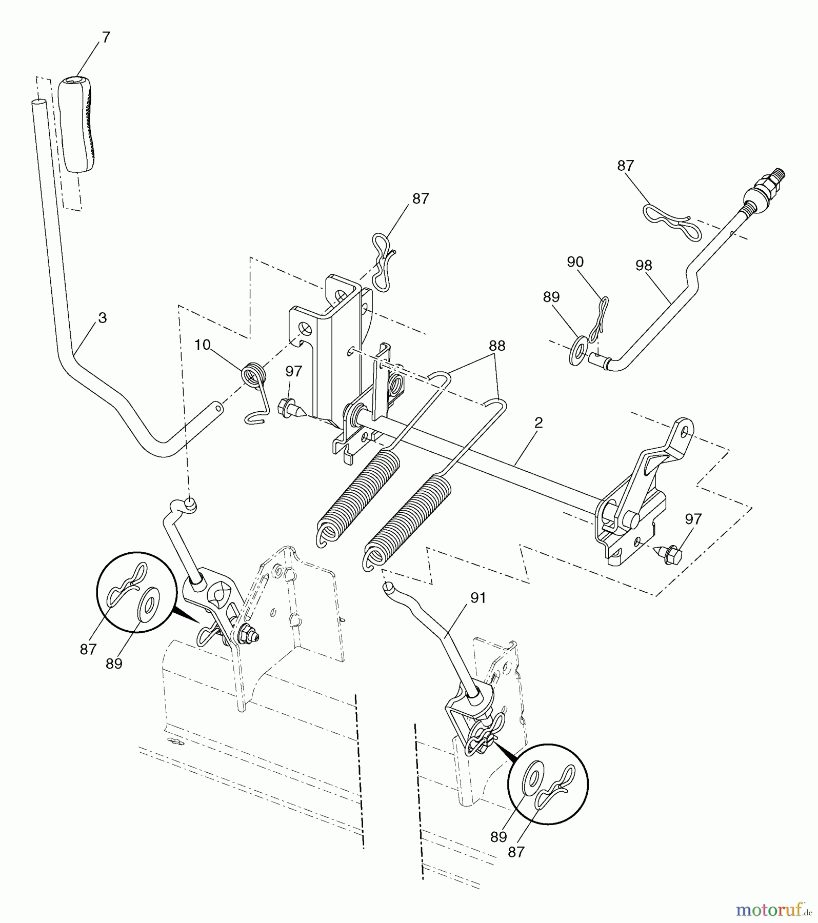  Husqvarna Rasen und Garten Traktoren YTH 2454 (96042004800) - Husqvarna Yard Tractor (2007-04 & After) Mower Lift