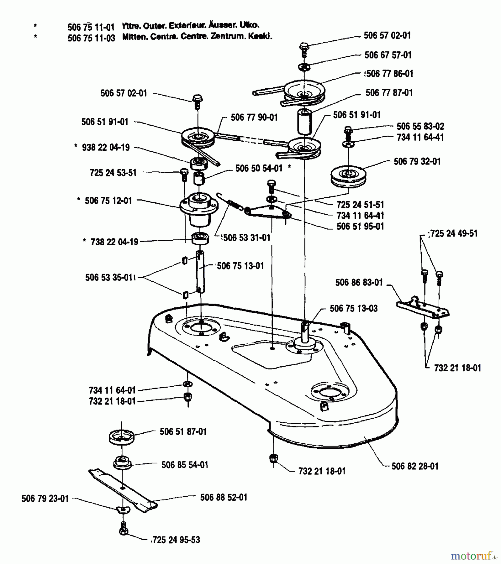  Husqvarna Reitermäher, Motor hinten Rider 1200-14 - Husqvarna Rear-Engine Rider (1991-03 & After) Bearing