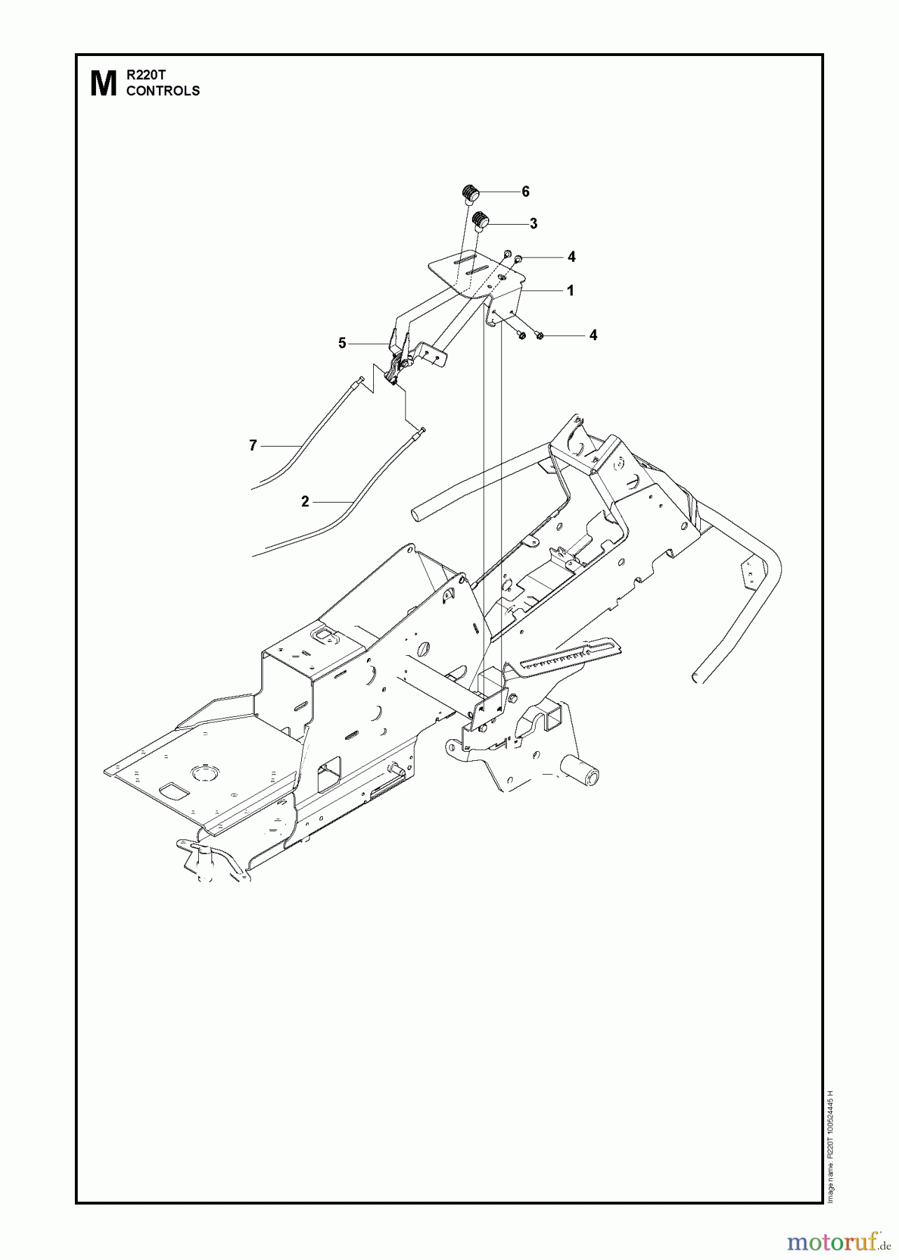  Husqvarna Reitermäher, Motor hinten Rider 220T (966785701) - Husqvarna Rear-Engine Rider (2012-03 & After) CONTROLS