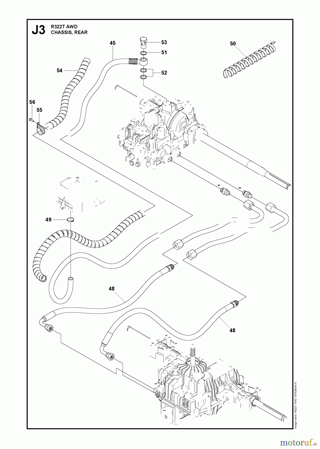  Husqvarna Reitermäher, Motor hinten Rider 322T AWD (966785801) - Husqvarna Rear-Engine Rider (2012-03 & After) HYDRAULIC FRAME