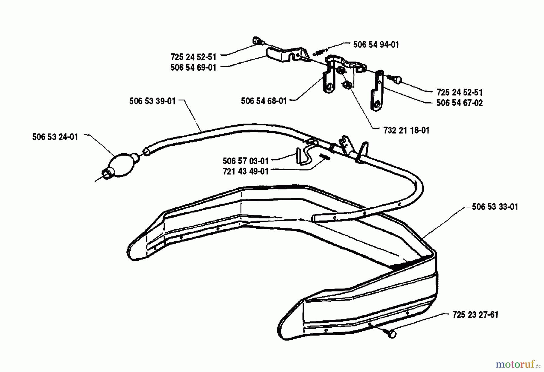  Husqvarna Reitermäher, Motor hinten Rider 850 8 - Husqvarna Swedish Rider (1990-02 & After) Bumper Assembly Complete