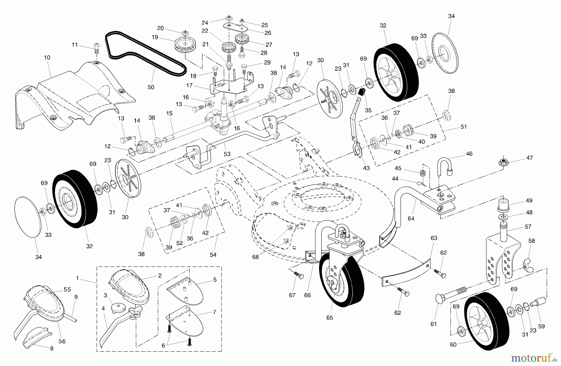  Husqvarna Rasenmäher 55C21 HVA (954223890) - Husqvarna Walk-Behind Mower (2004-01 & After) Drive Assembly