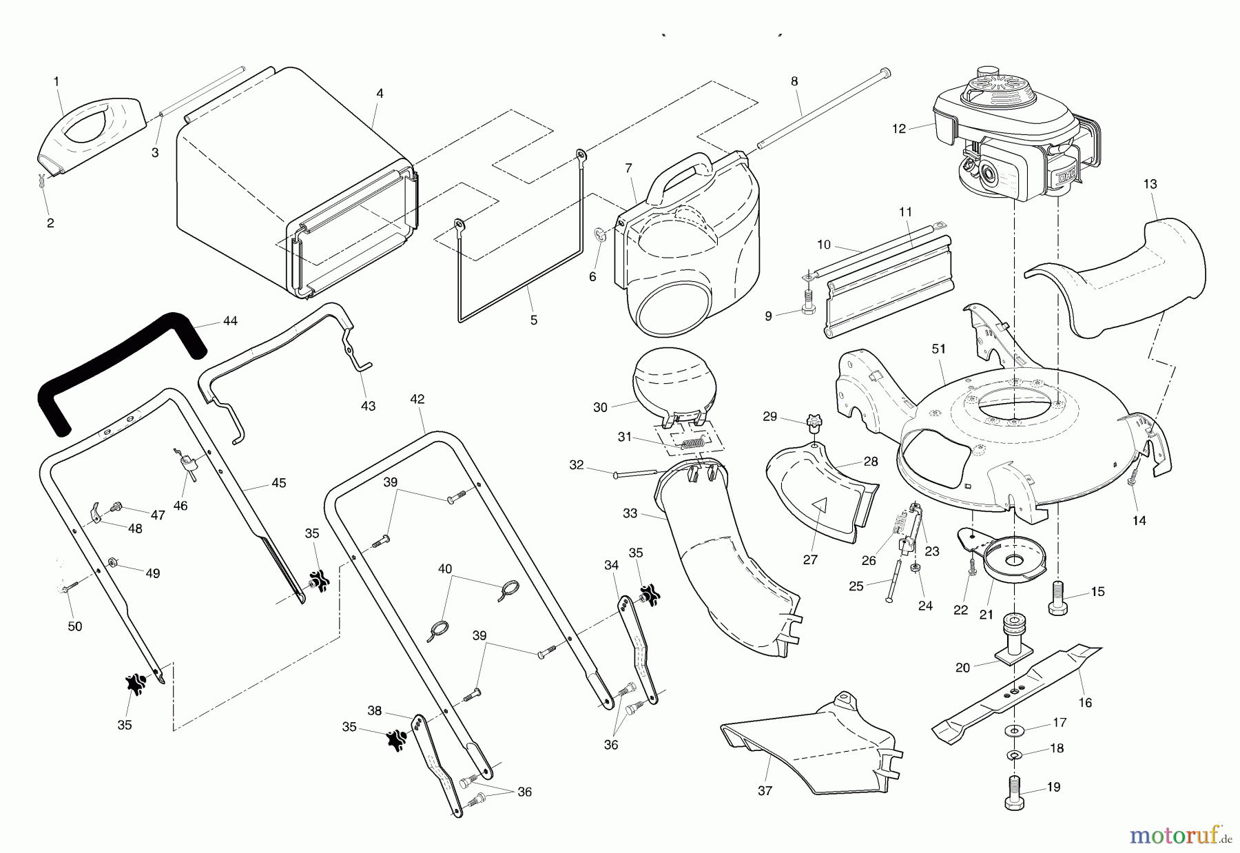  Husqvarna Rasenmäher 55R21 HVA (954223210) - Husqvarna Walk-Behind Mower (2003-06 & After) Repair Parts (A)